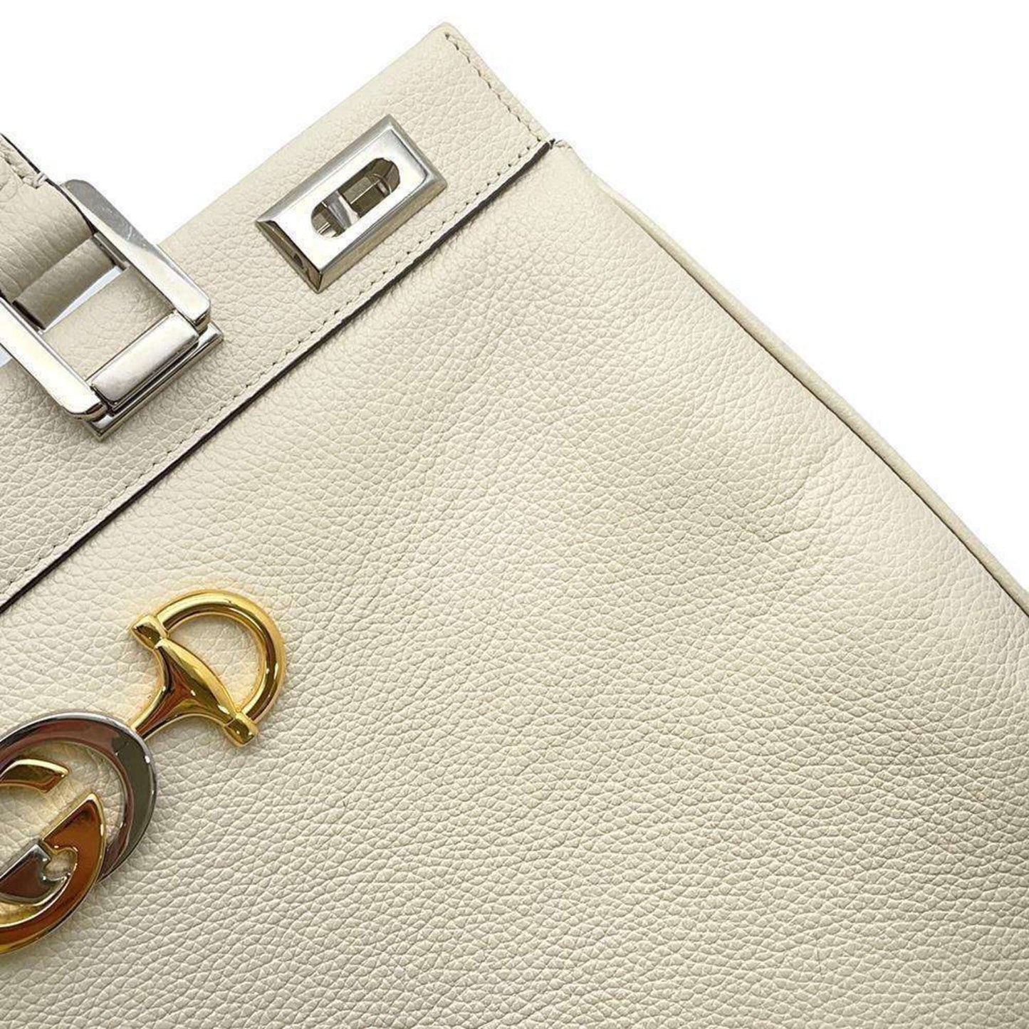 Gucci Ivory Leather Handbag Shoulder Bag