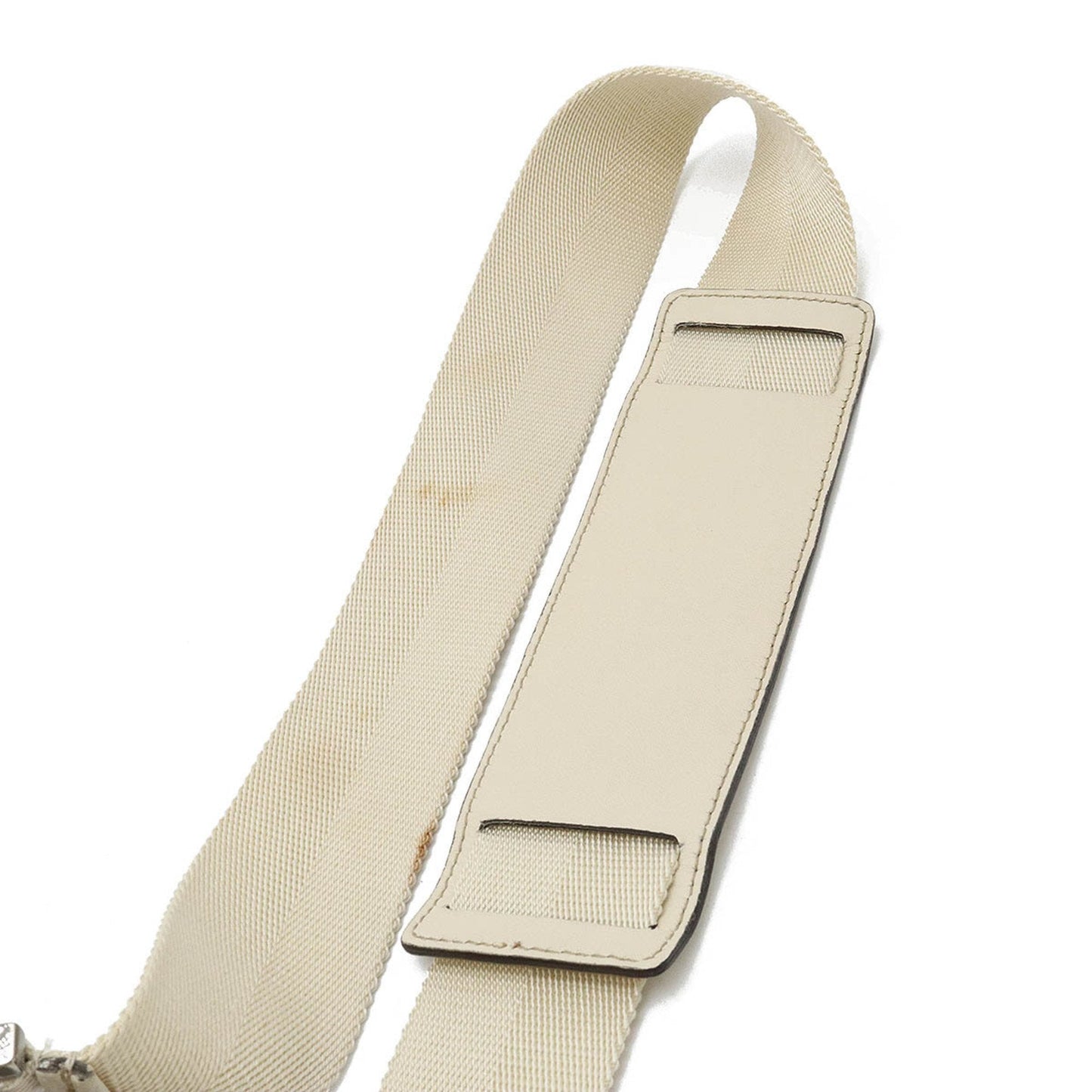 Gucci Beige Ivory Canvas Leather Shoulder Bag