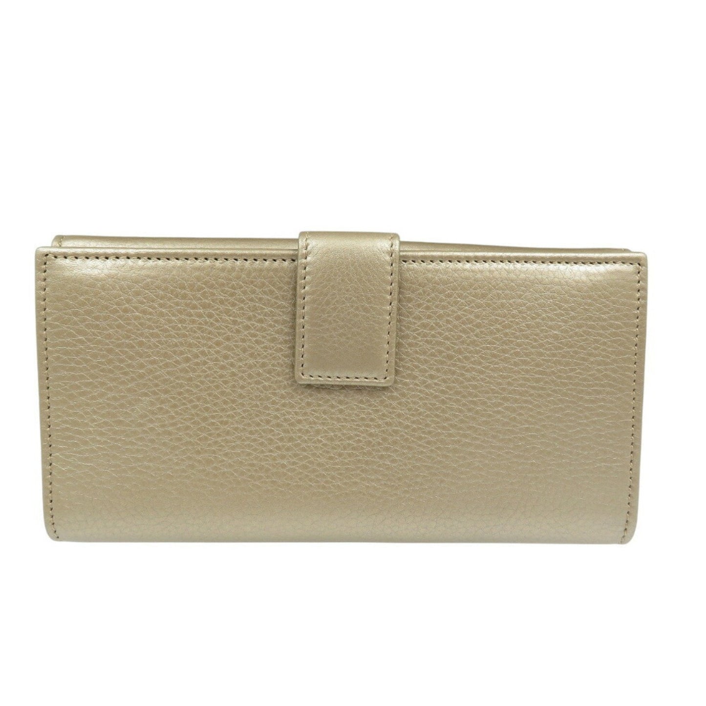 Gucci Champagne Leather Long Wallet (Bi-Fold)