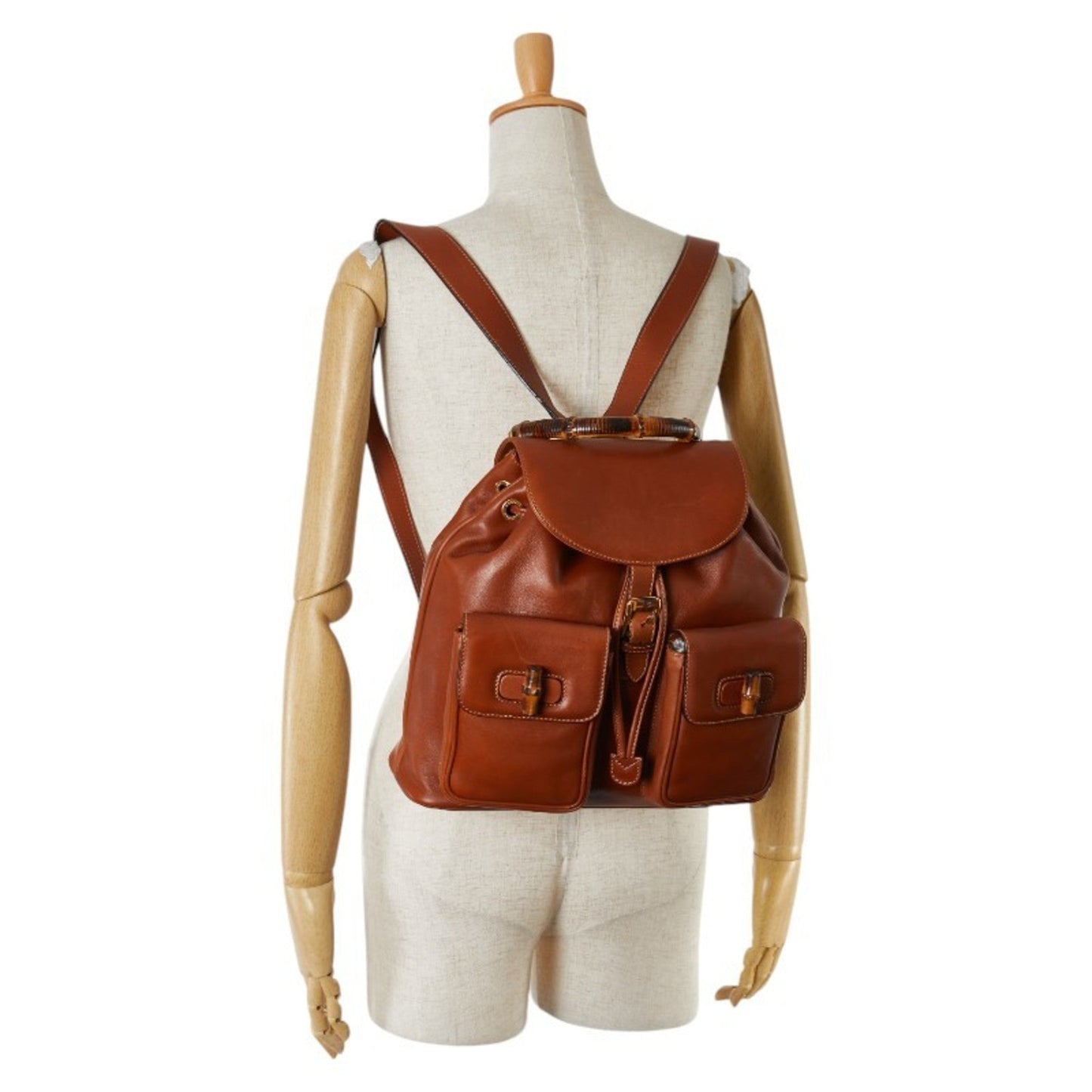 Gucci Brown Leather Backpack