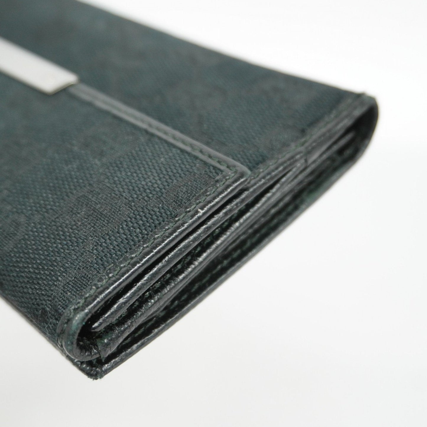 Gucci Black Canvas Long Wallet (Bi-Fold)