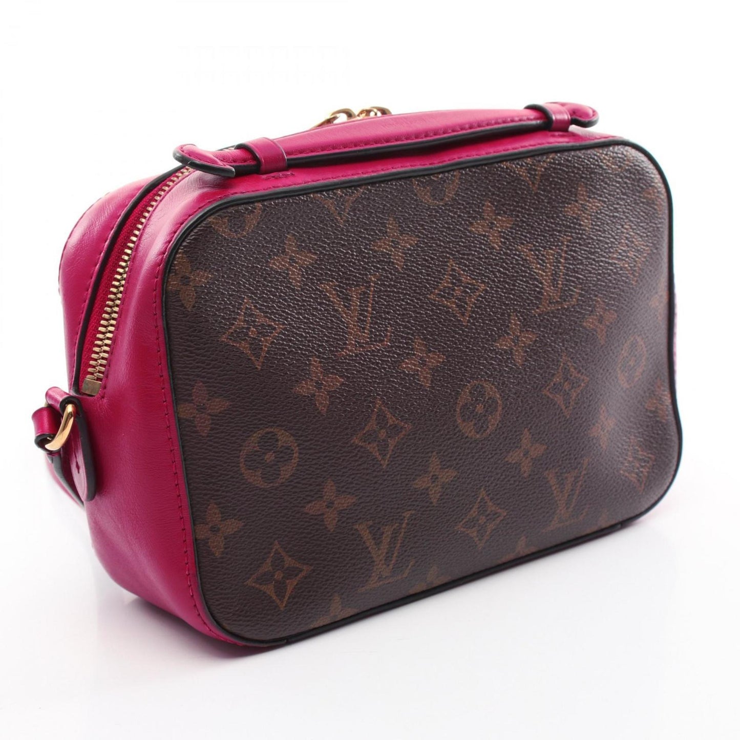 Louis Vuitton Brown Freesia Pink Monogram Pvc Coated Canvas Leather Shoulder Bag