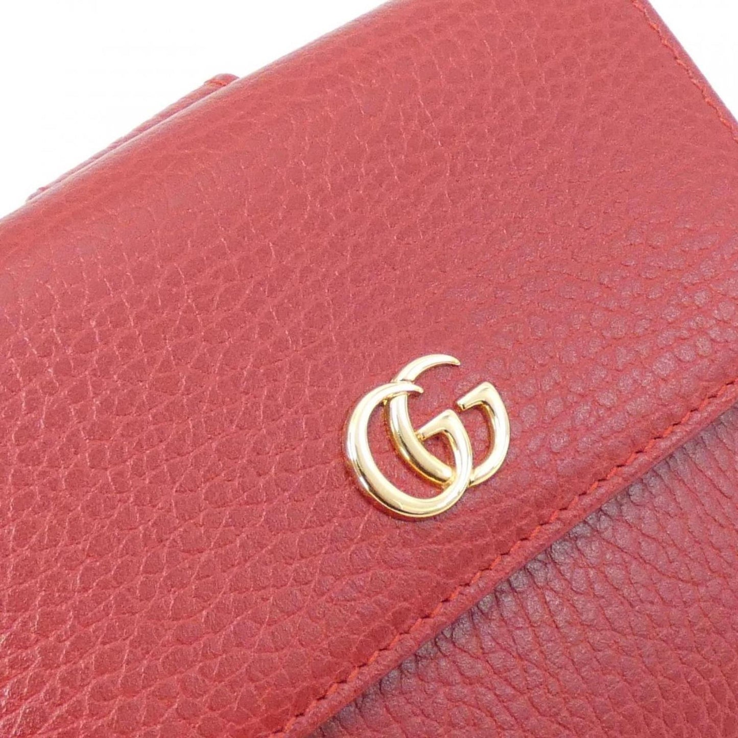 Gucci Red Color Leather Wallet (Bi-Fold)