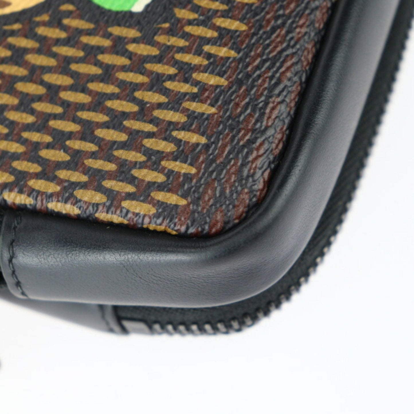 Louis Vuitton Damier Black Ebene Multi-Color Damier Canvas Leather Clutch Bag Fanny Pack Shoulder Bag