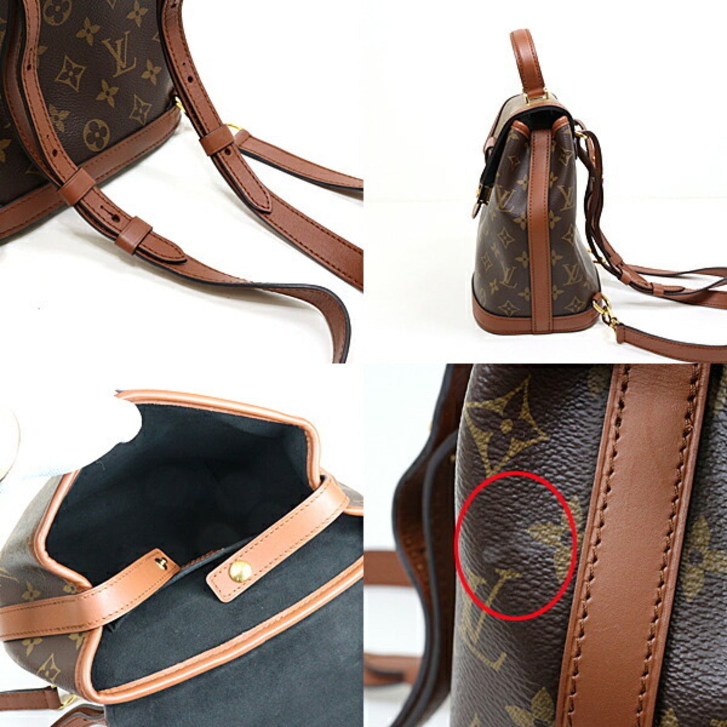 Louis Vuitton Monogram Reverse Beige Brown Monogram Monogram Reverse Monogram Backpack