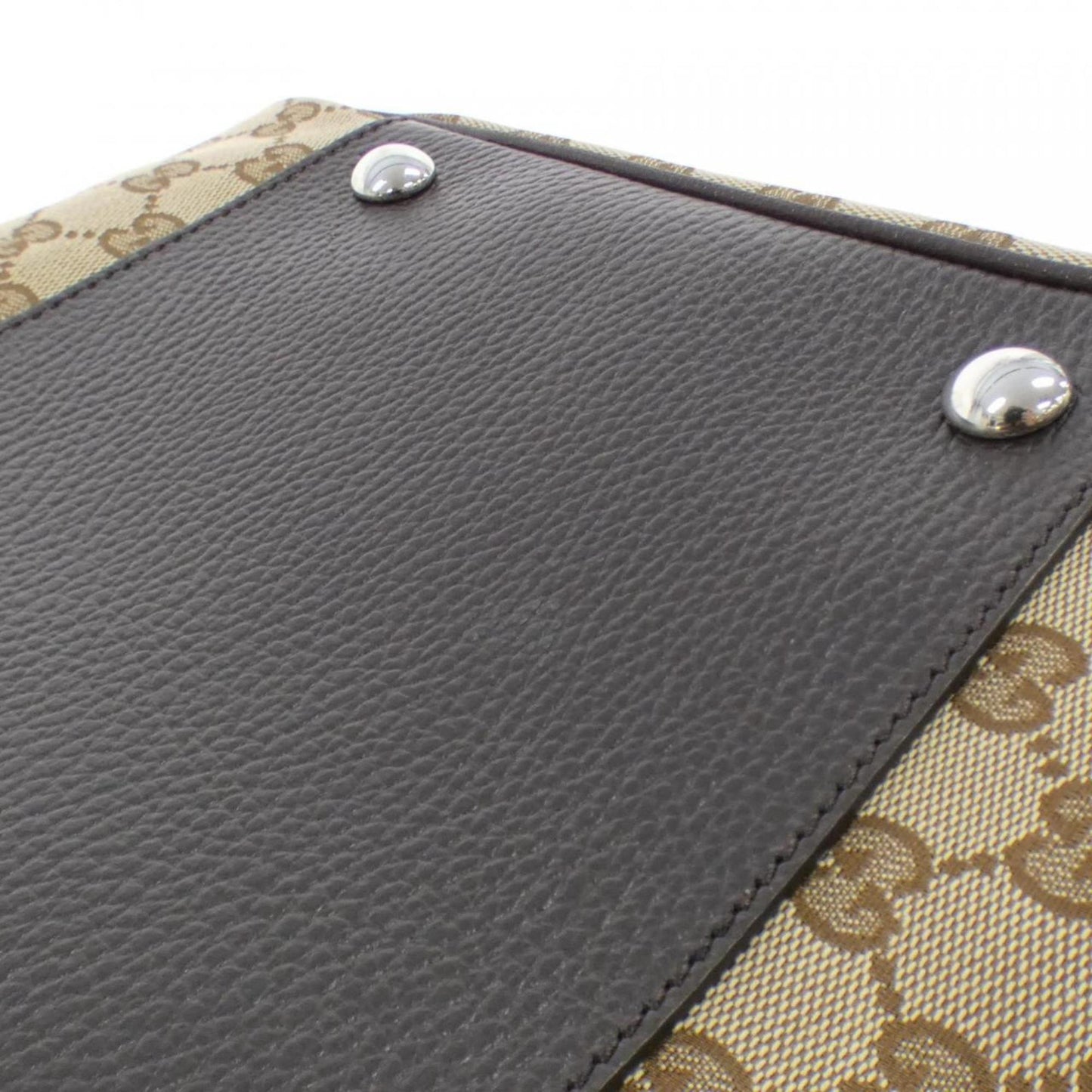 Gucci Beige Gg Canvas Boston Bag