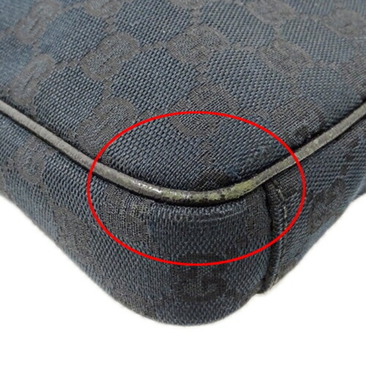 Gucci Black Gg Canvas Shoulder Bag