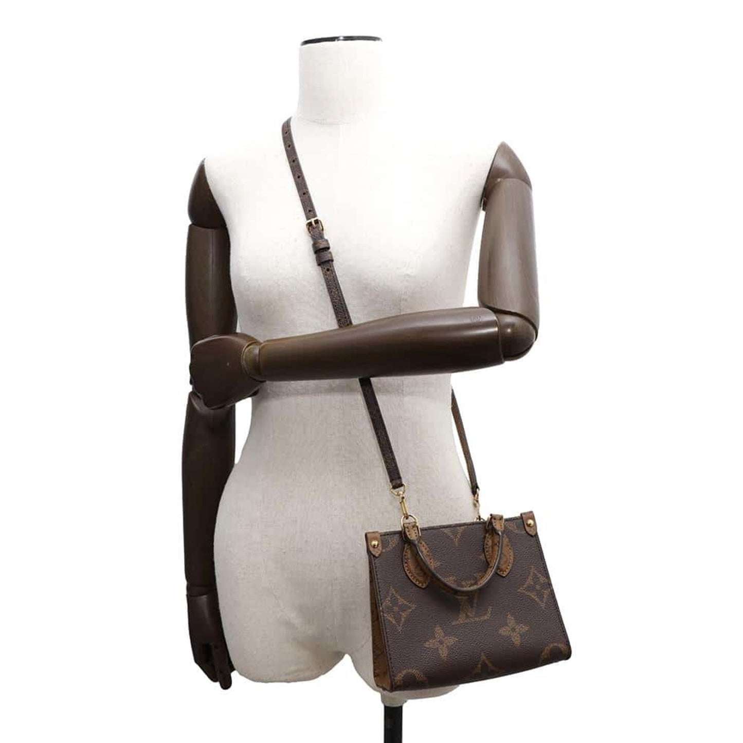 Louis Vuitton Brown Red Color Monogram Reverse Handbag Shoulder Bag
