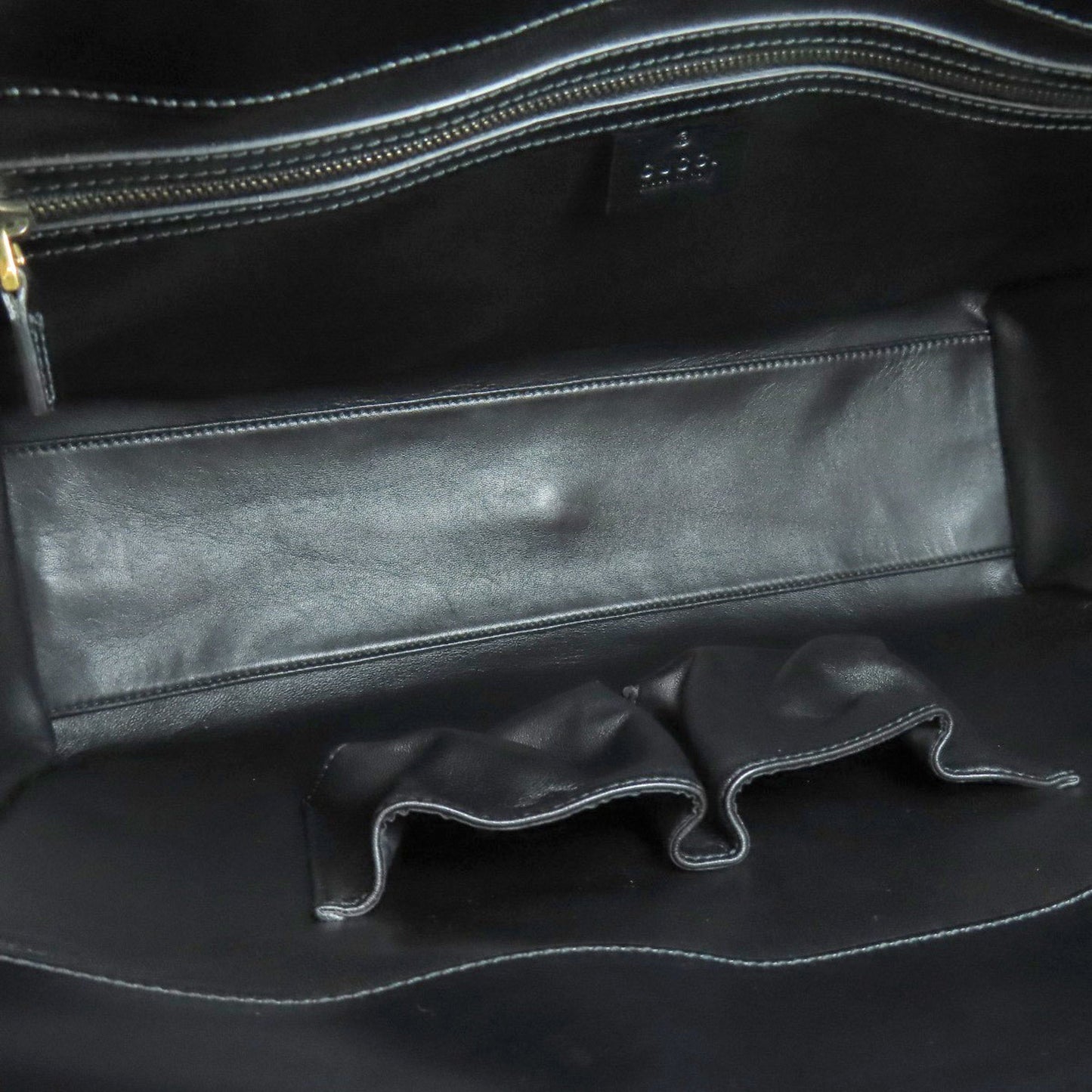 Gucci Black Leather Tote Bag
