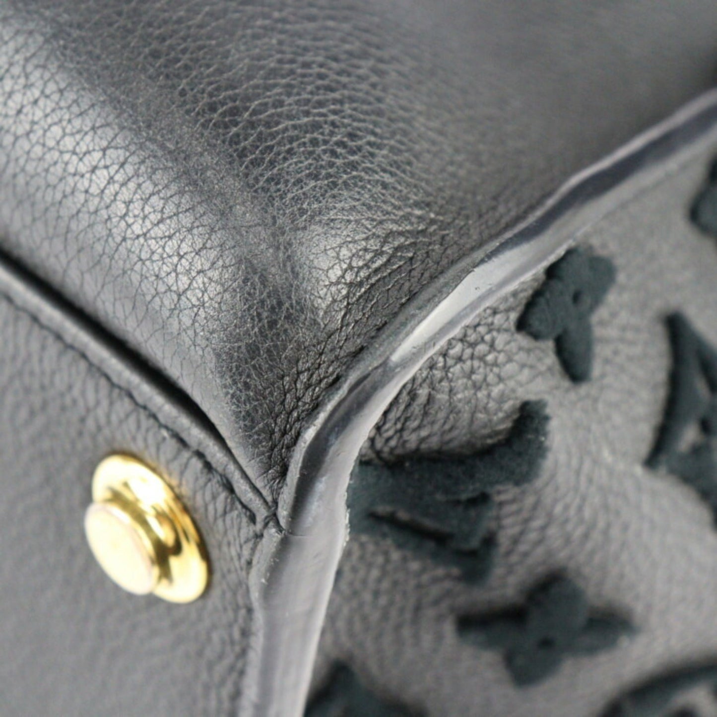 Louis Vuitton Black Leather Shoulder Bag Tote Bag