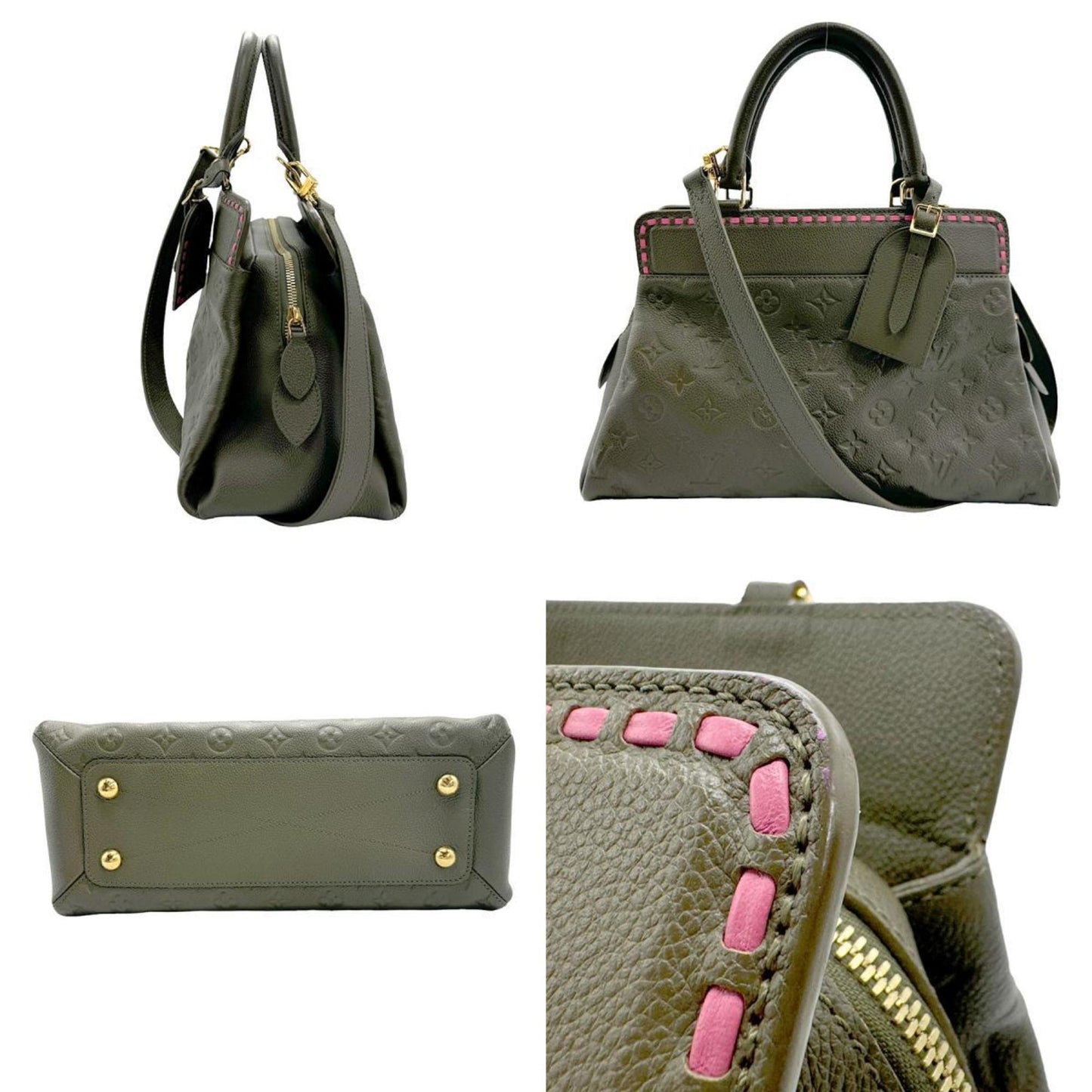Louis Vuitton Khaki Monogram Empreinte Handbag Shoulder Bag