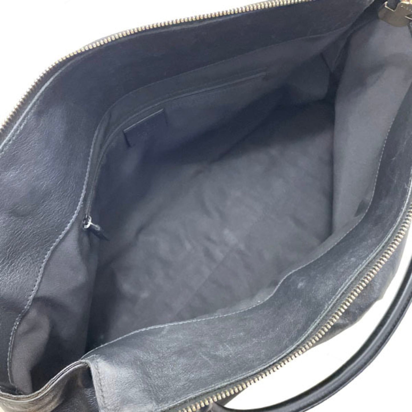 Gucci Abbey Black Leather Handbag Shoulder Bag Tote Bag