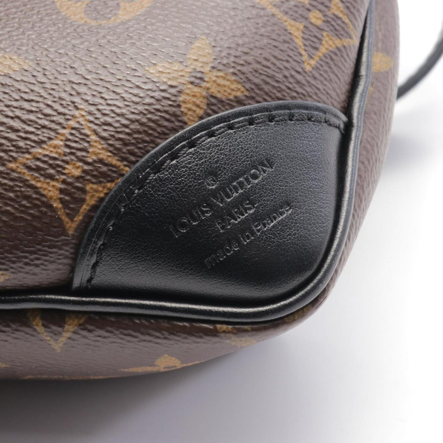 Louis Vuitton Black Brown Coated Canvas Leather Shoulder Bag