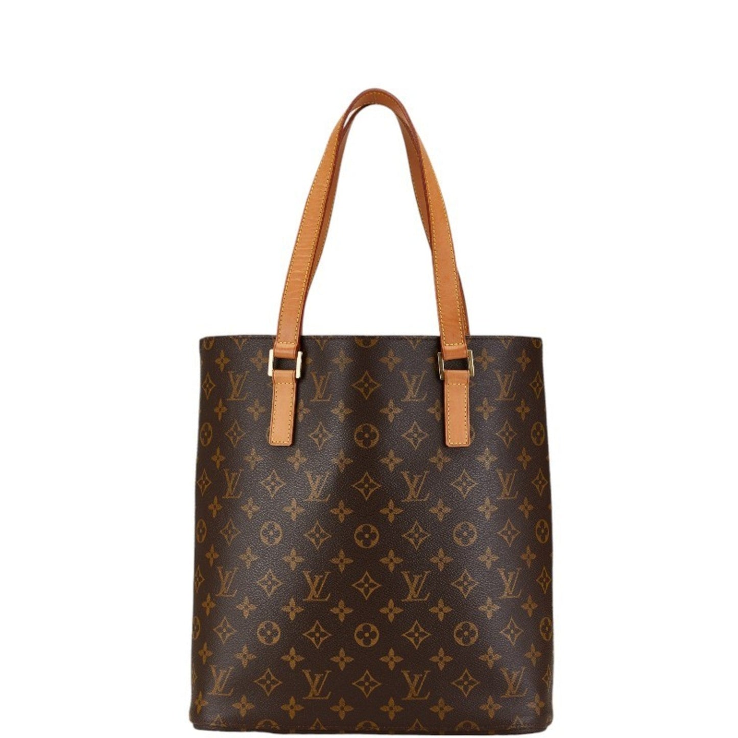 Louis Vuitton Brown Pvc Leather Shoulder Bag Tote Bag ()