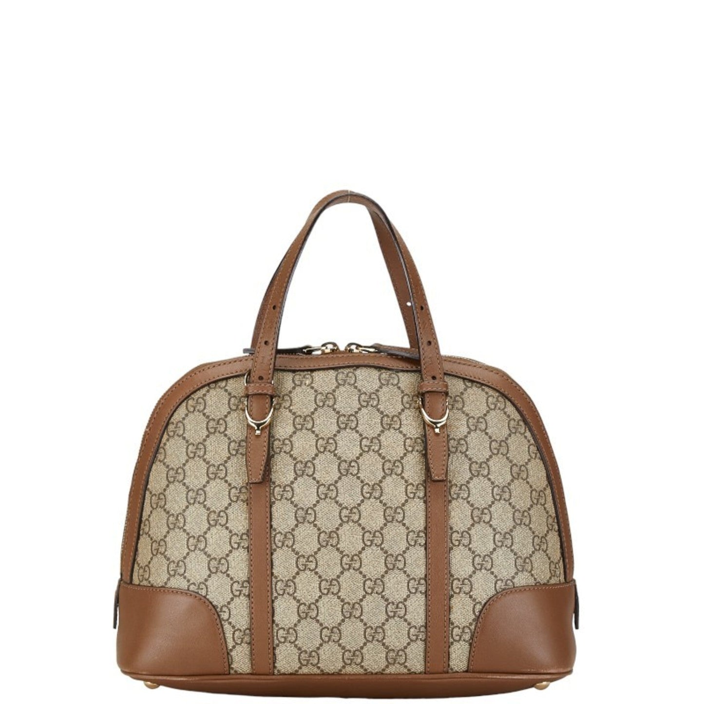 Gucci Beige Brown Pvc Leather Handbag Shoulder Bag