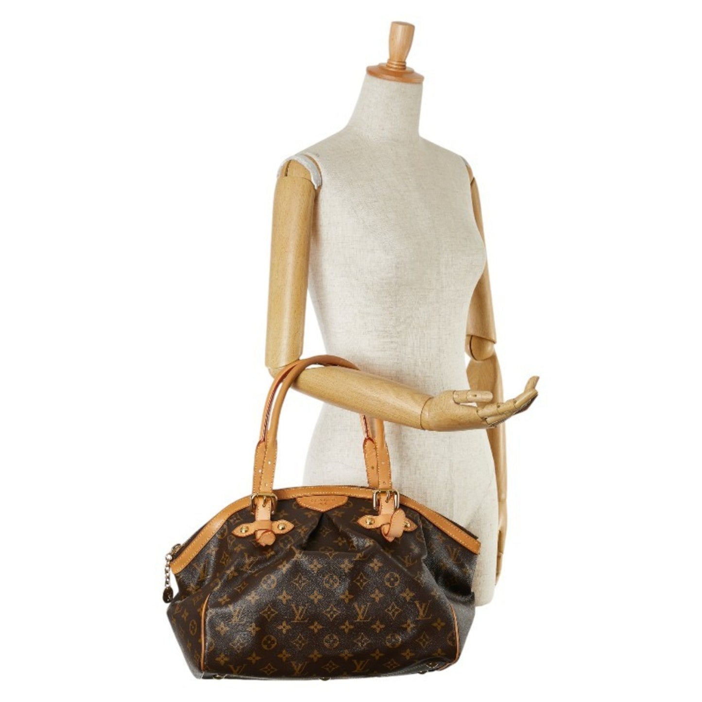Louis Vuitton Brown Pvc Leather Handbag Shoulder Bag