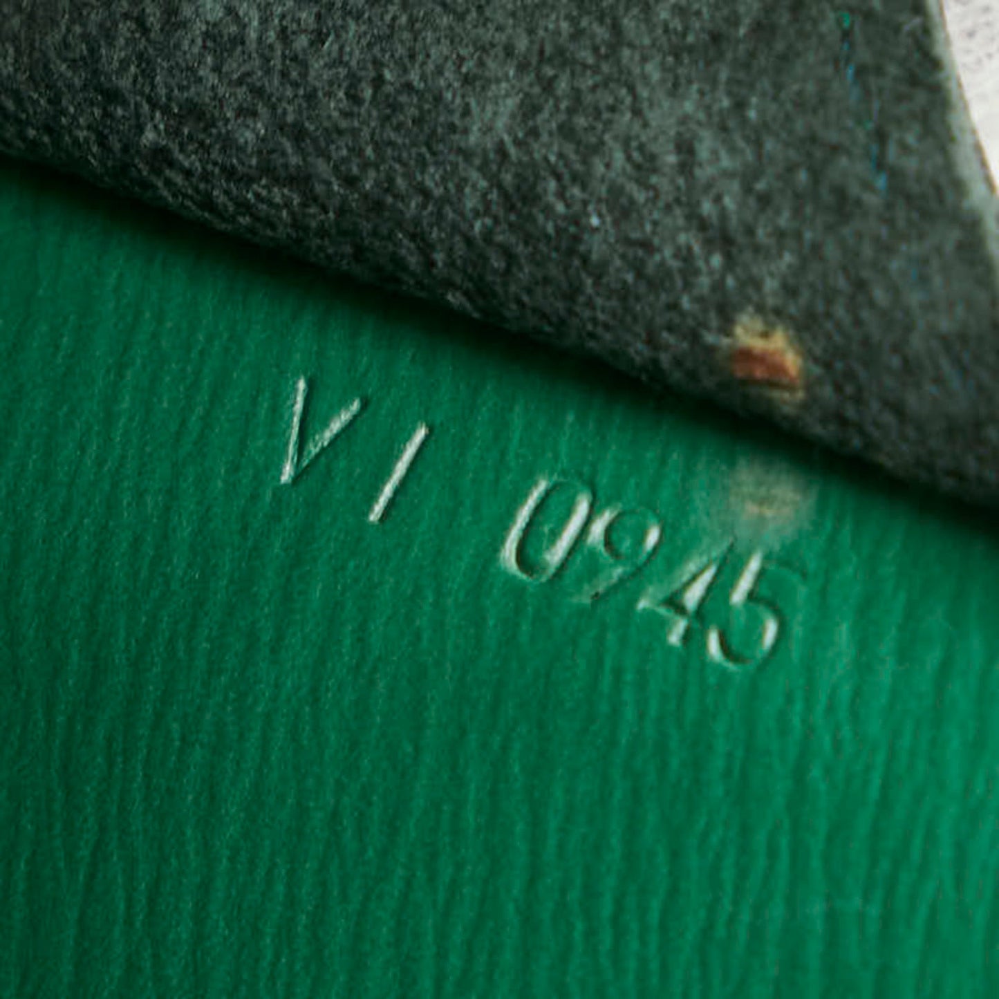 Louis Vuitton Borneo Green Leather Shoulder Bag