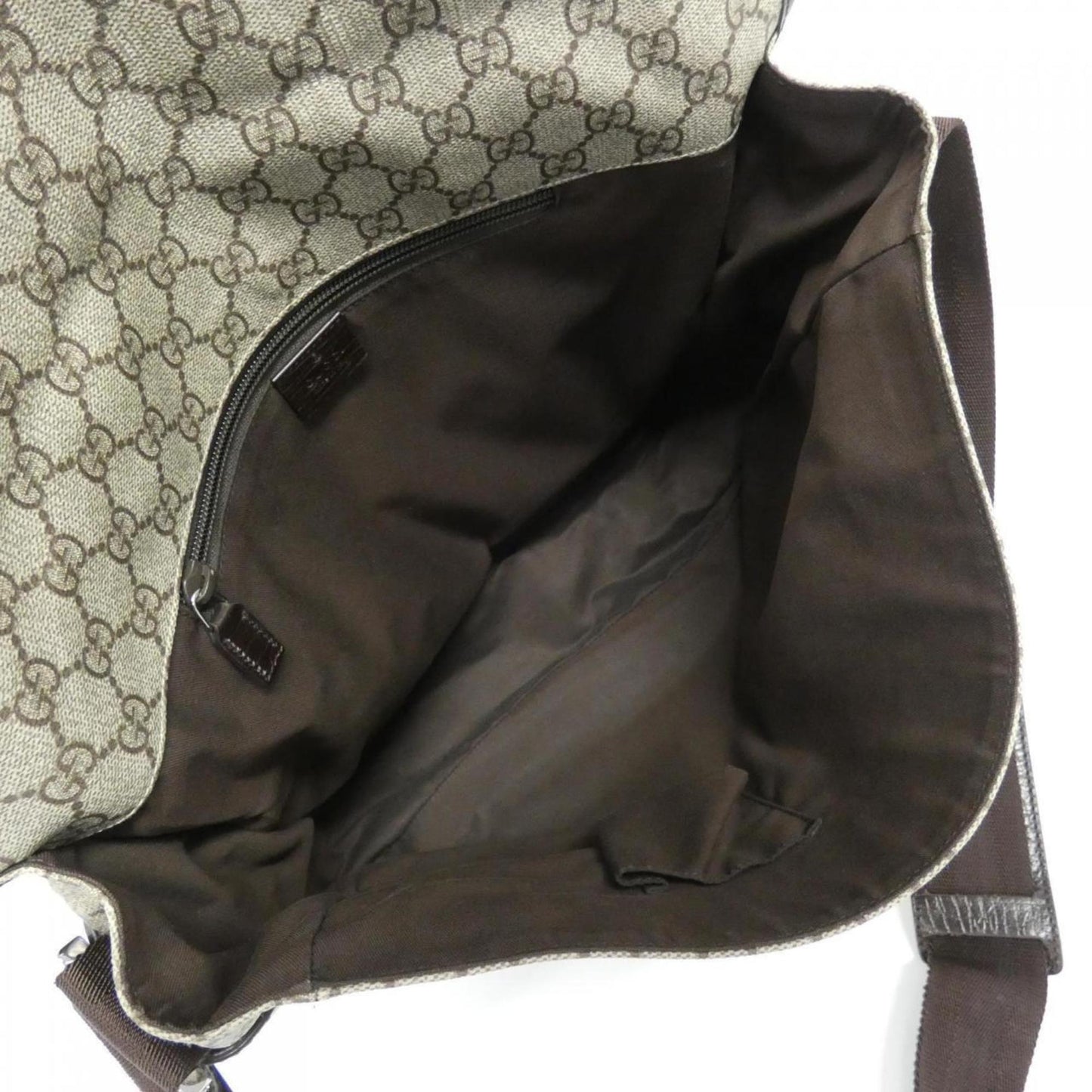 Gucci Beige Dark Brown Gg Plus Shoulder Bag