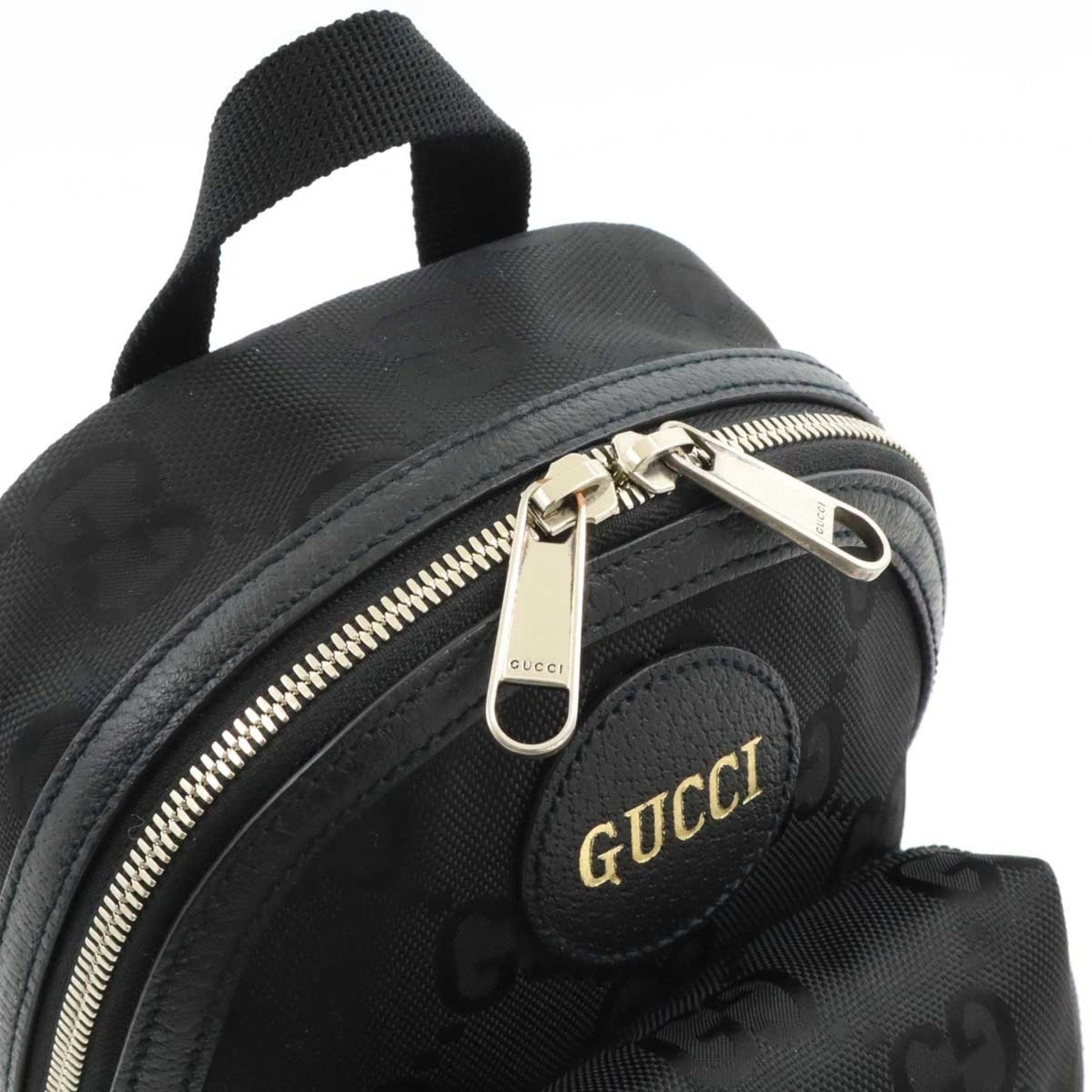 Gucci Black Nylon Canvas Leather Shoulder Bag Sling Bag