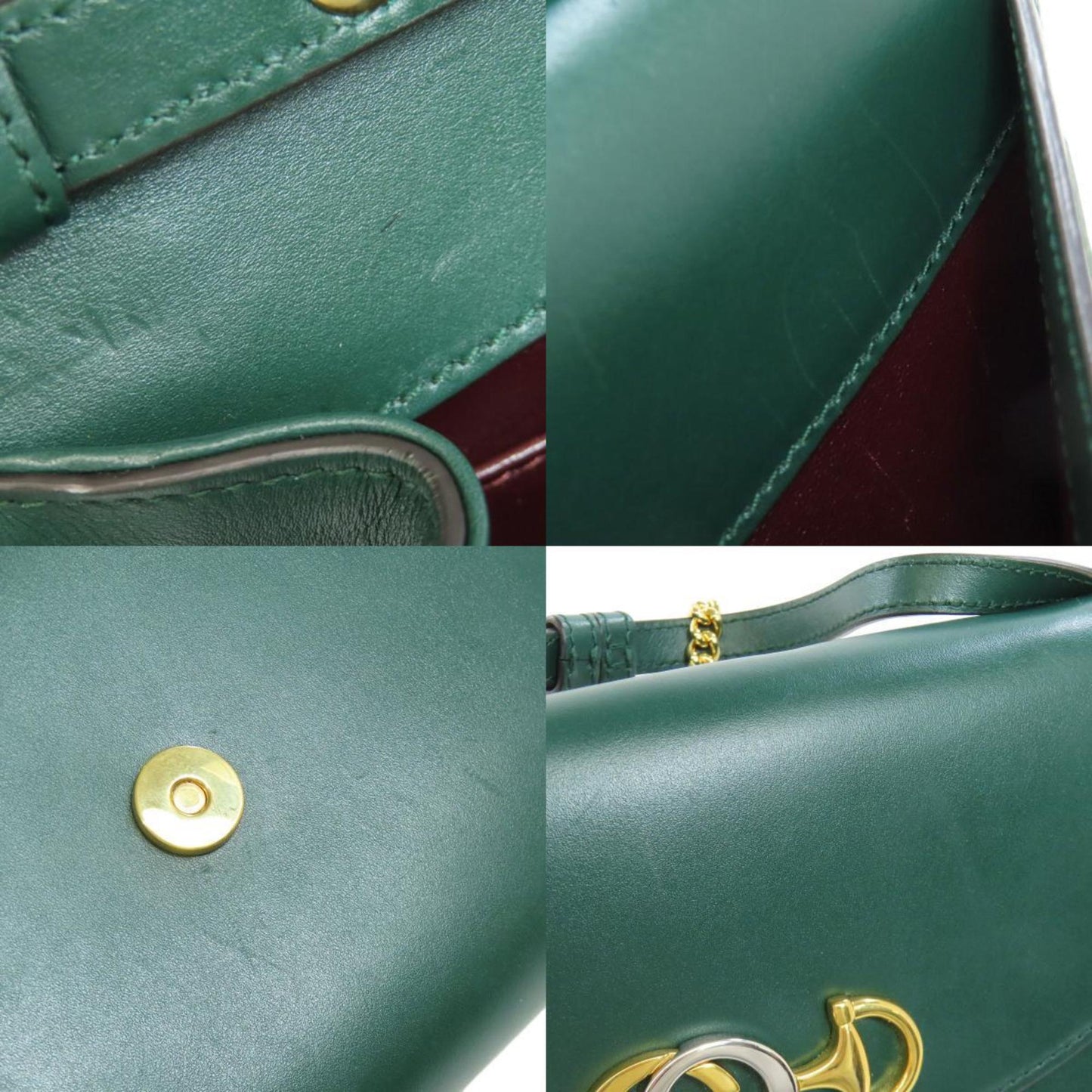 Gucci Green Leather Handbag