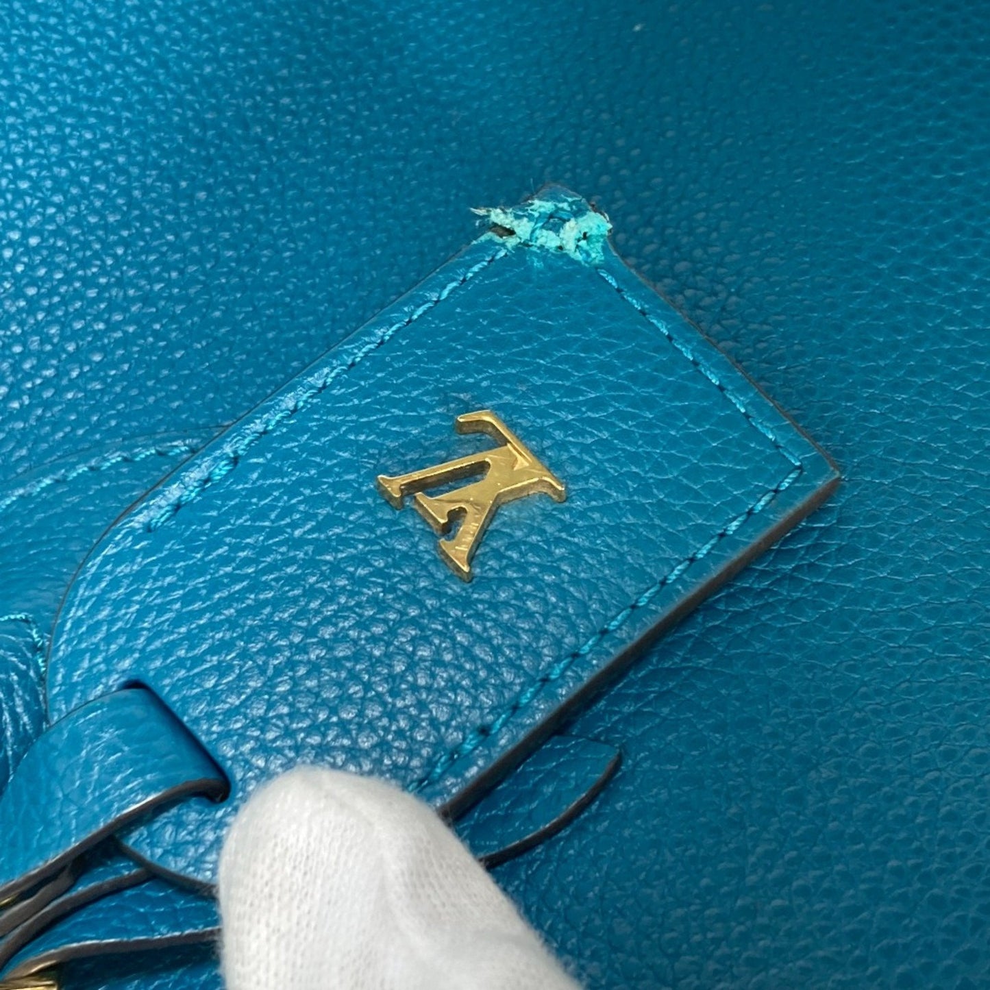Louis Vuitton Blue Leather Shoulder Bag