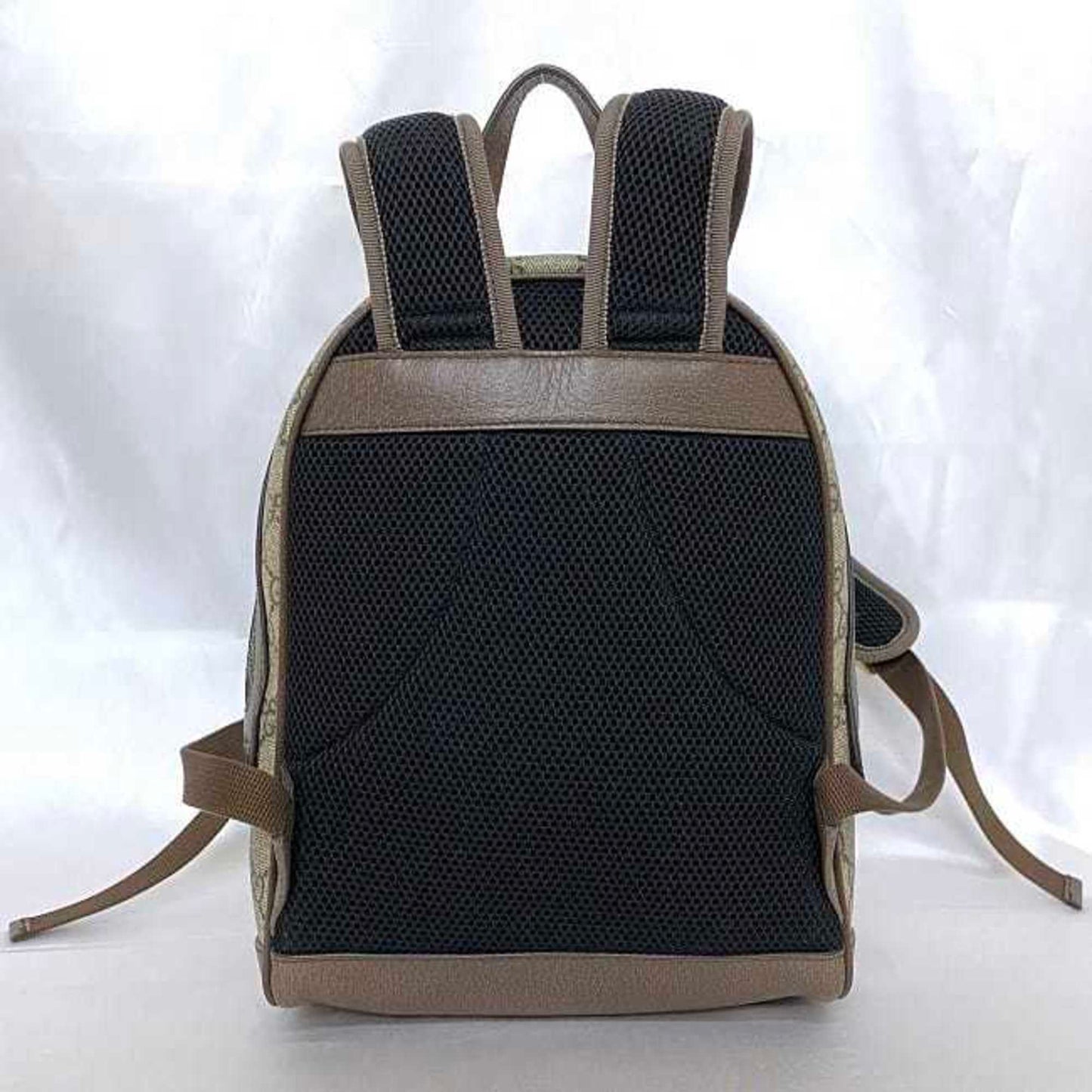Gucci Beige Brown Green Red Color Pvc Leather Backpack