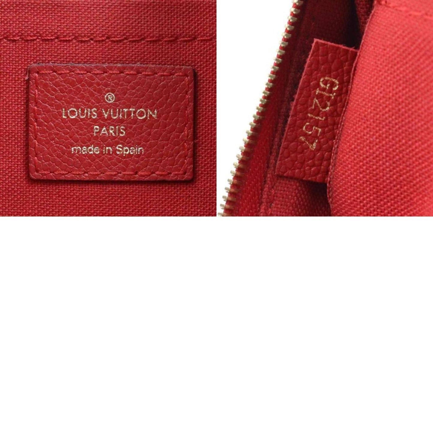 Louis Vuitton Brown Monogram Red Color Monogram Handbag Shoulder Bag