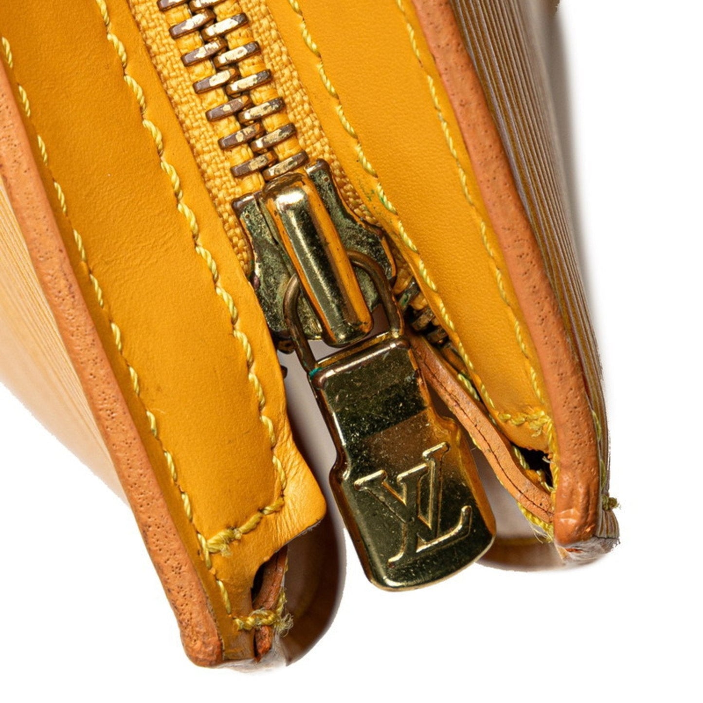 Louis Vuitton Yellow Leather Shoulder Bag Tote Bag