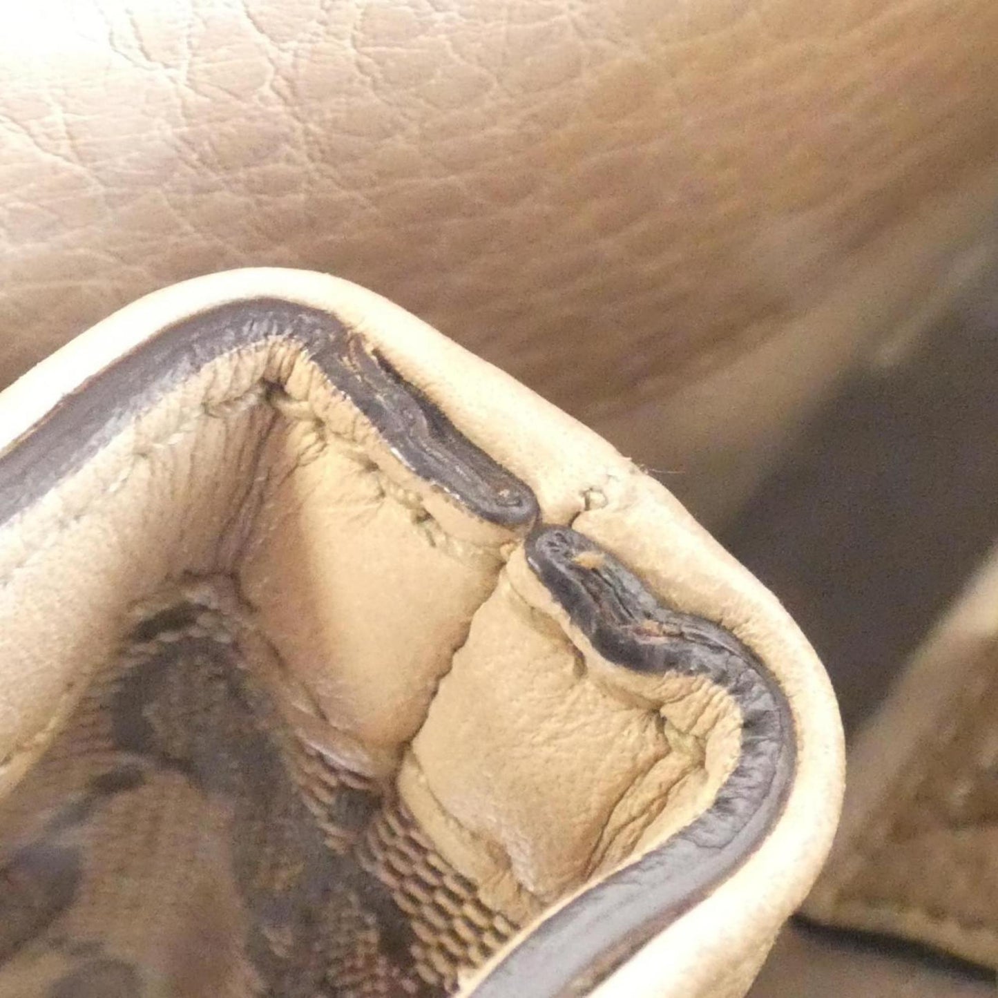 Gucci Beige Gg Canvas Leather Tote Bag