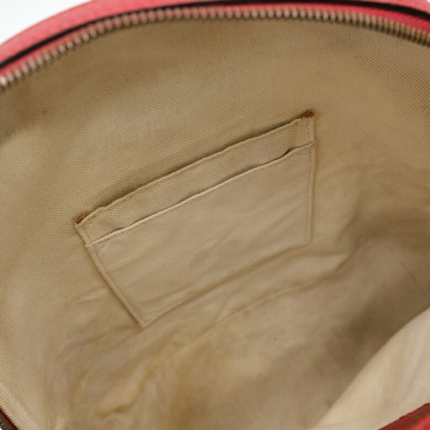 Gucci Beige Pink Red Color Gg Supreme Leather Backpack