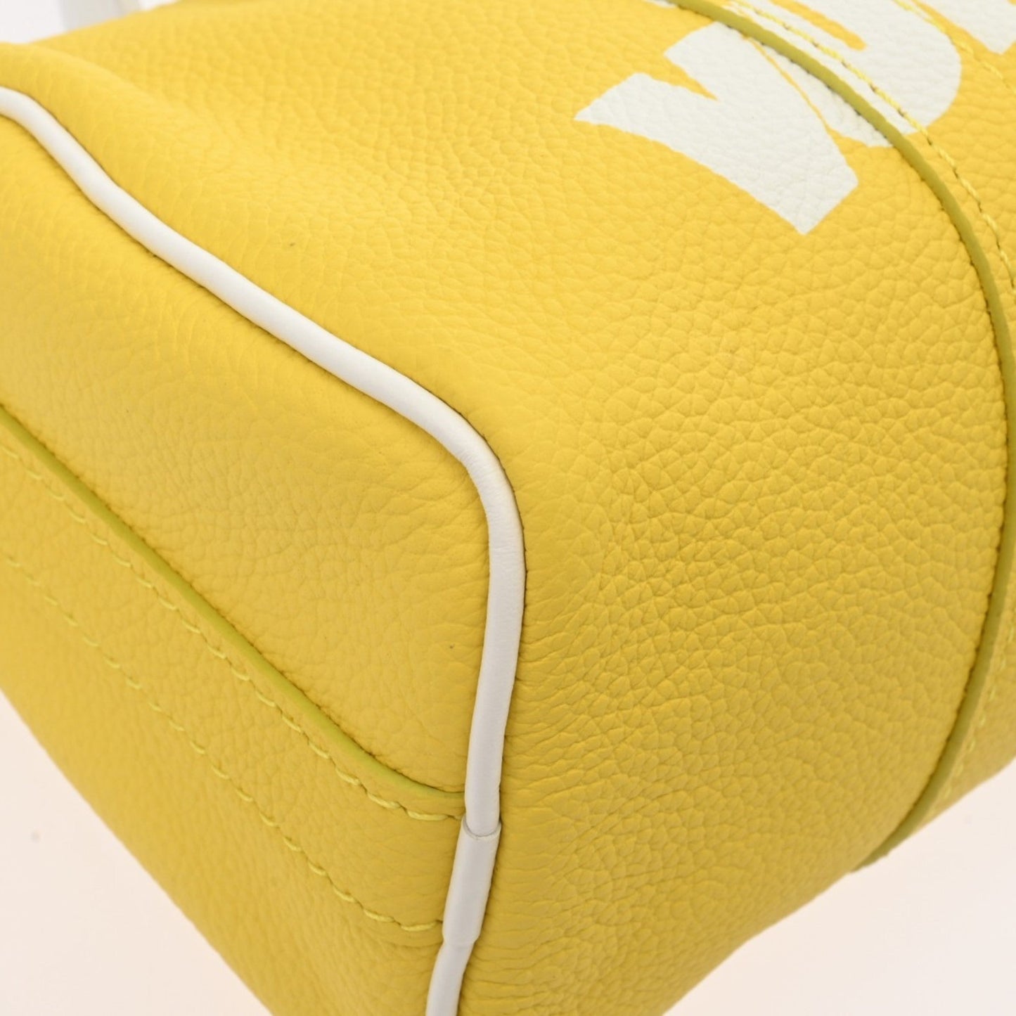 Louis Vuitton White Yellow Leather Shoulder Bag