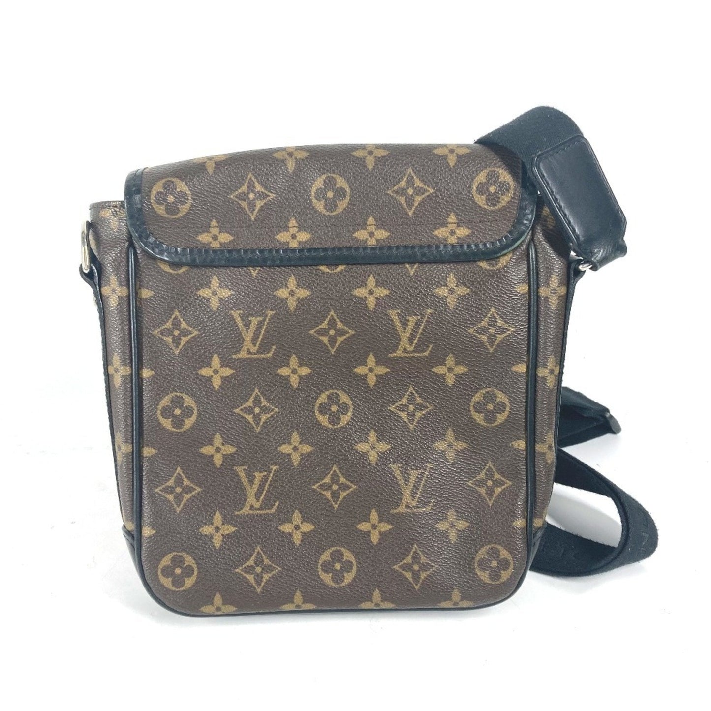 Louis Vuitton Black Brown Canvas Pochette Shoulder Bag