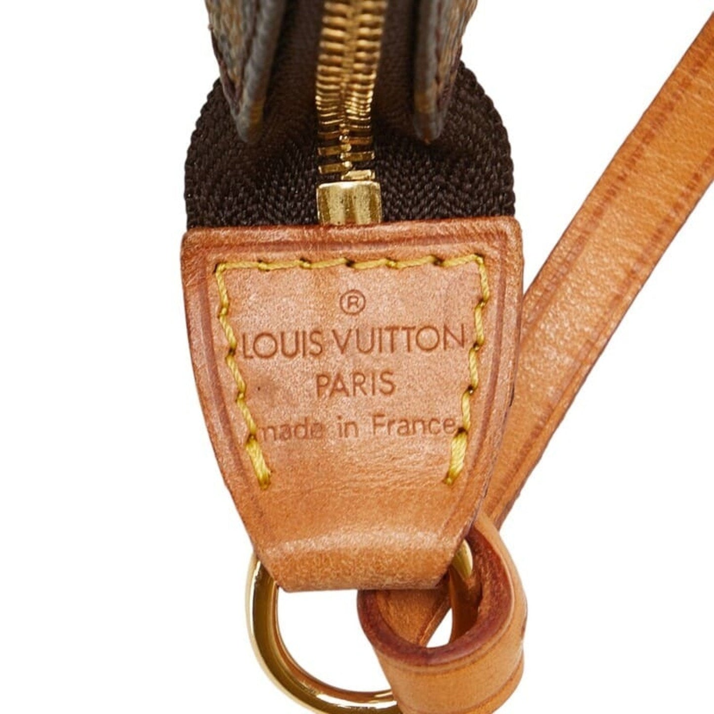 Louis Vuitton Brown Pvc Leather Pochette Shoulder Bag