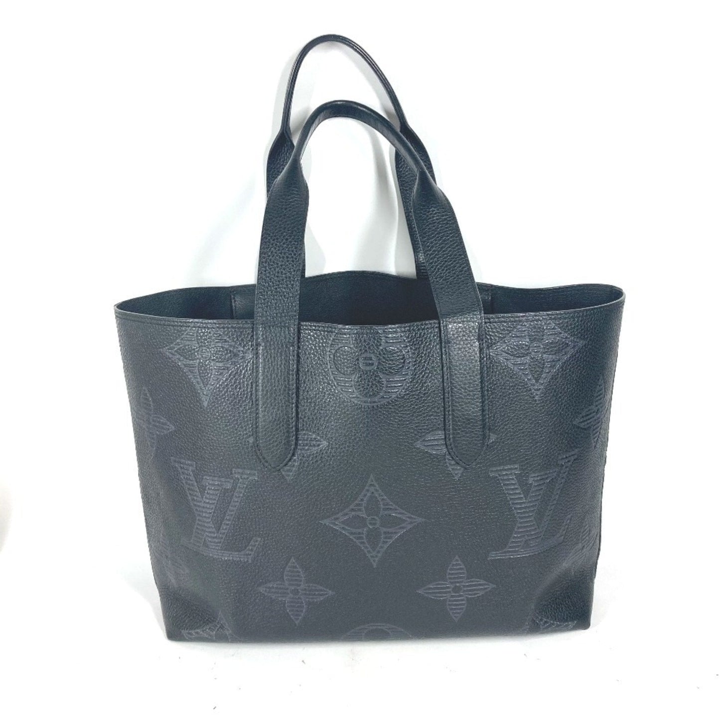 Louis Vuitton Black Leather Shoulder Bag Tote Bag