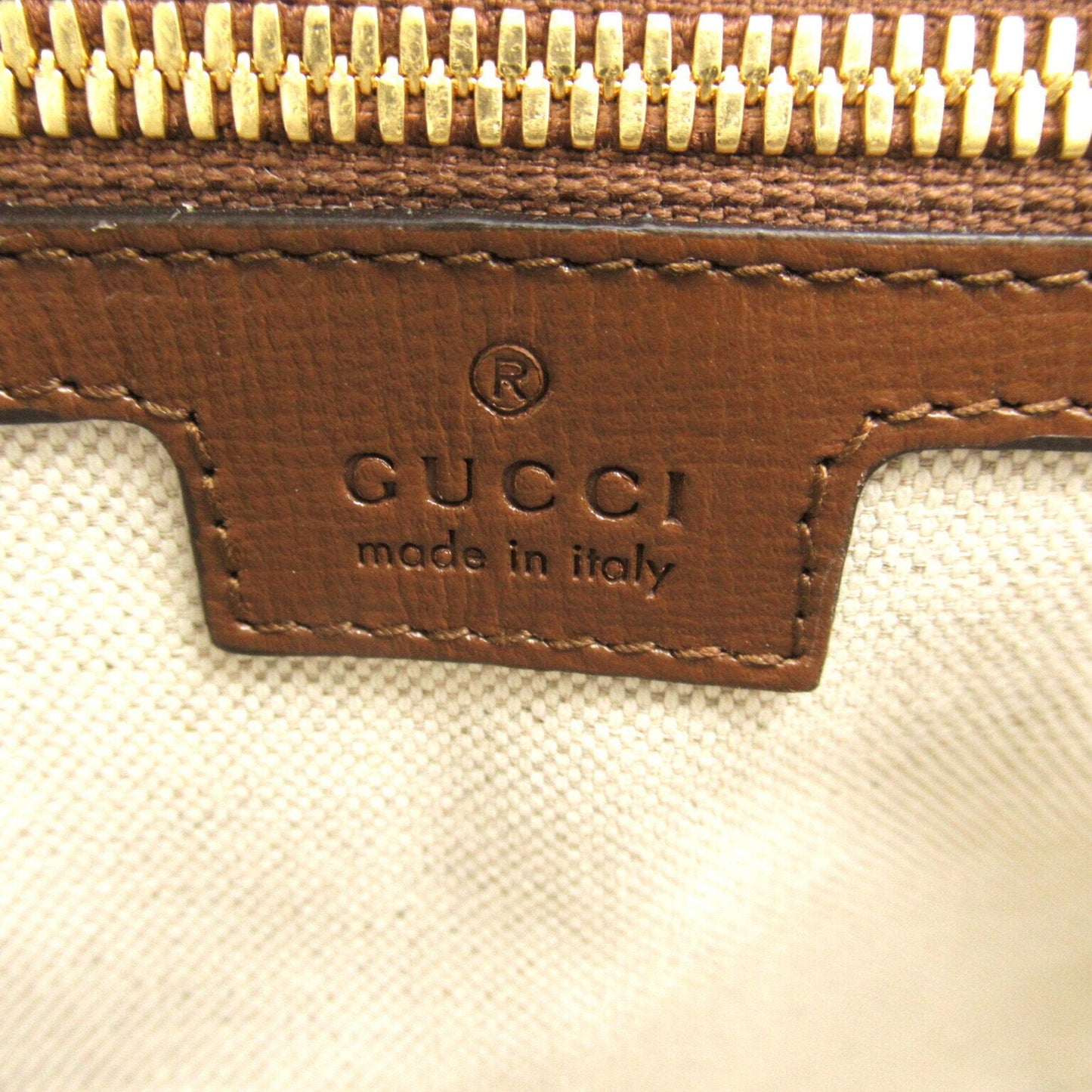 Gucci Brown Pvc Coated Canvas Leather Shoulder Bag