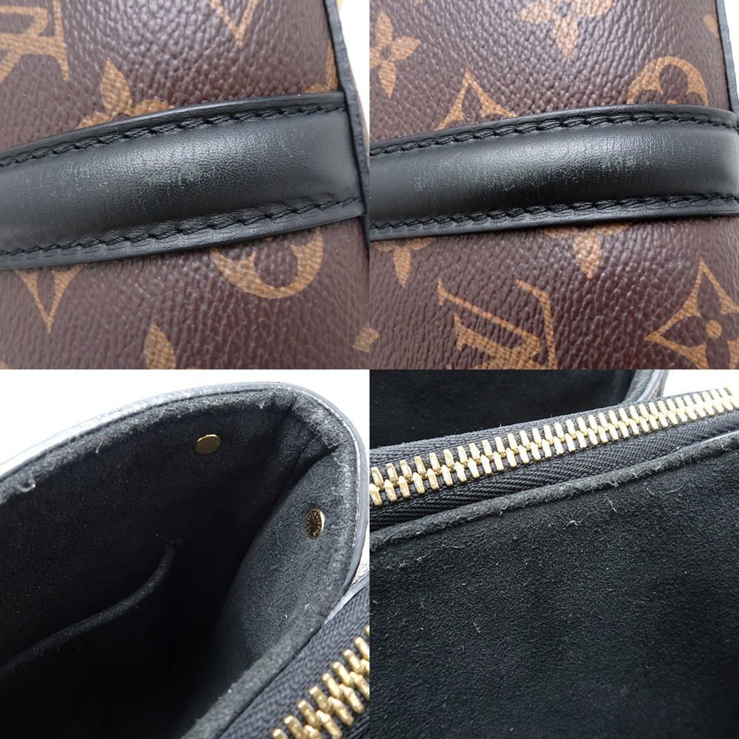 Louis Vuitton Brown Noir Canvas Handbag Shoulder Bag