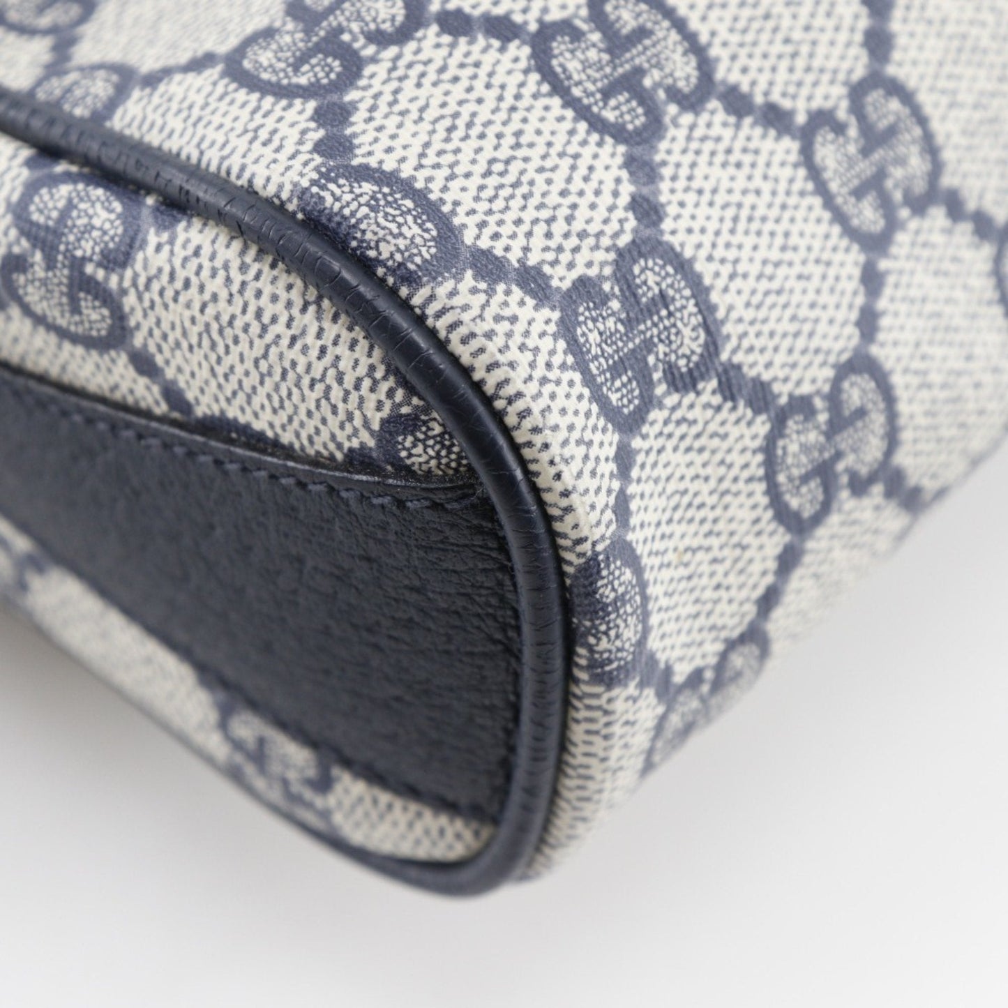 Gucci Gray Navy Gg Plus Shoulder Bag