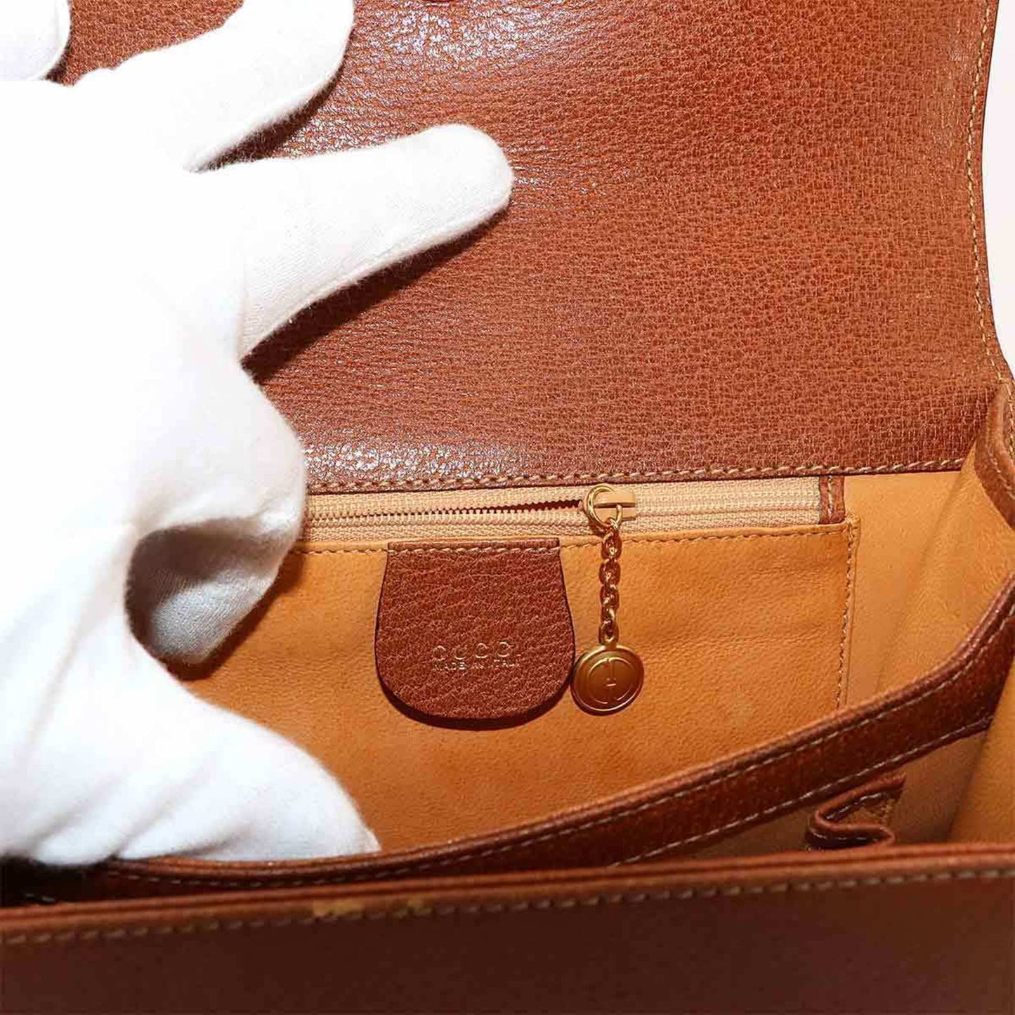 Gucci Brown Leather Shoulder Bag