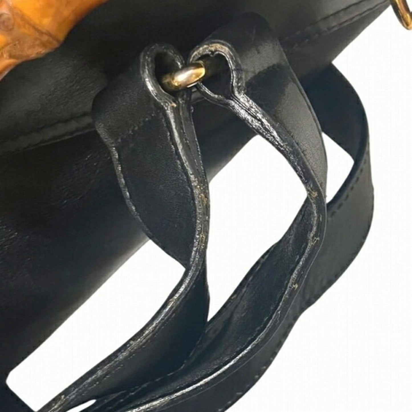 Gucci Black Bamboo Backpack