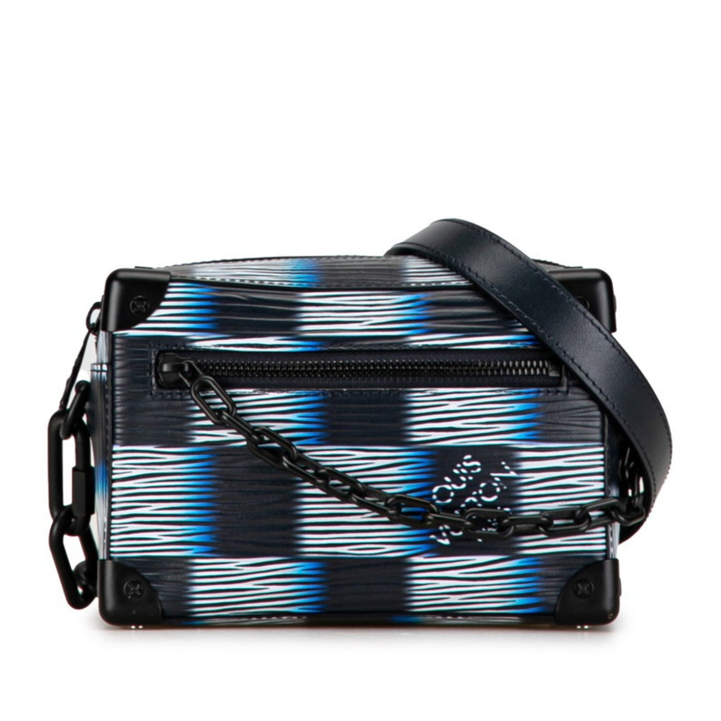 Louis Vuitton Damier Black Damier Canvas White Leather Shoulder Bag ()