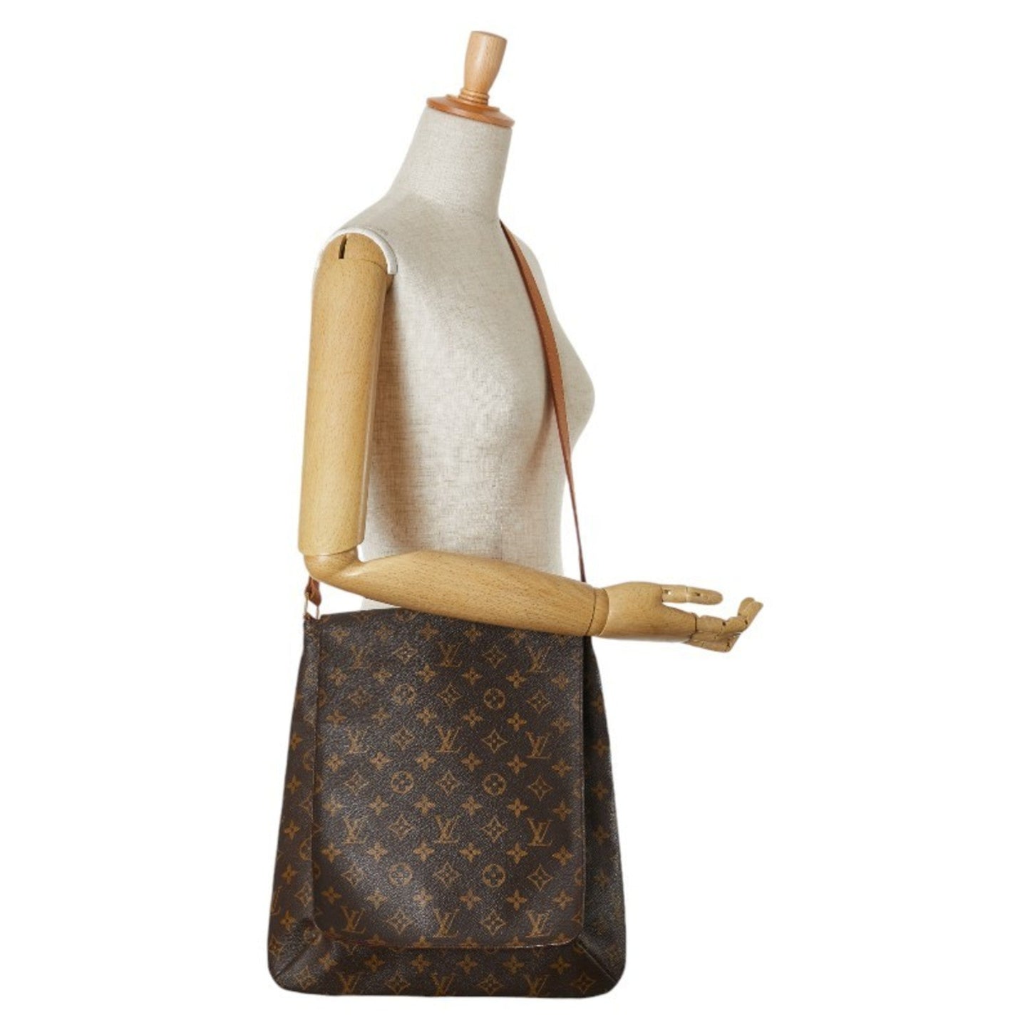 Louis Vuitton Brown Pvc Leather Shoulder Bag
