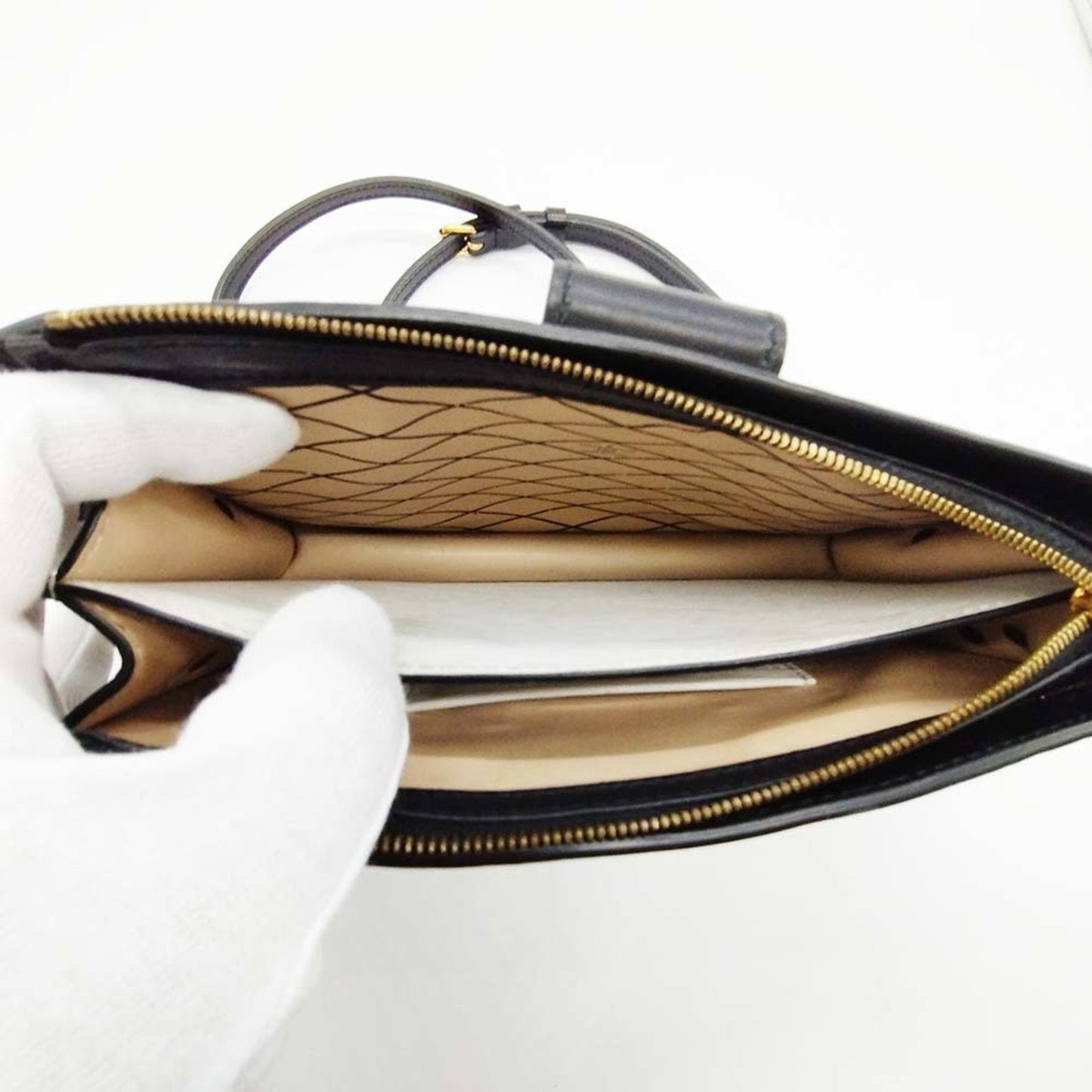 Louis Vuitton Epi White Epi Leather Clutch Bag Shoulder Bag