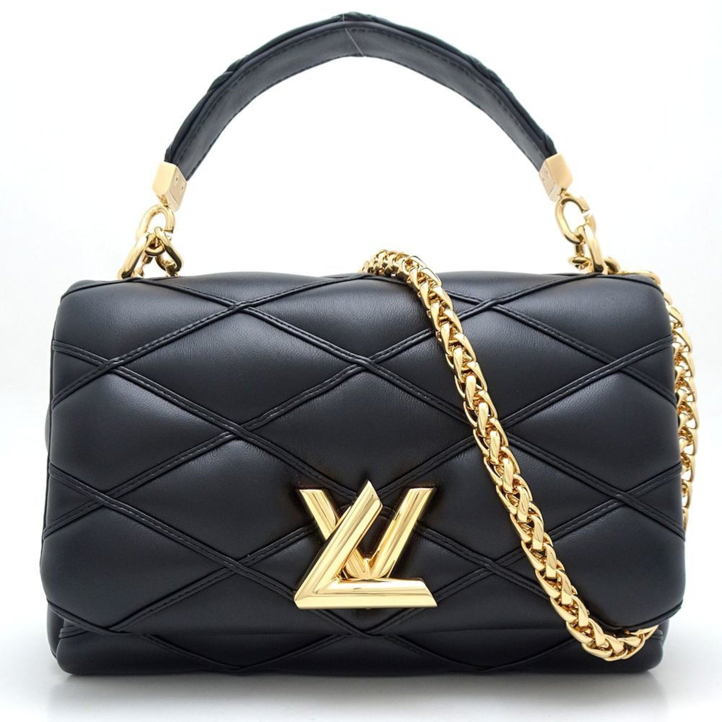 Louis Vuitton Noir Leather Shoulder Bag