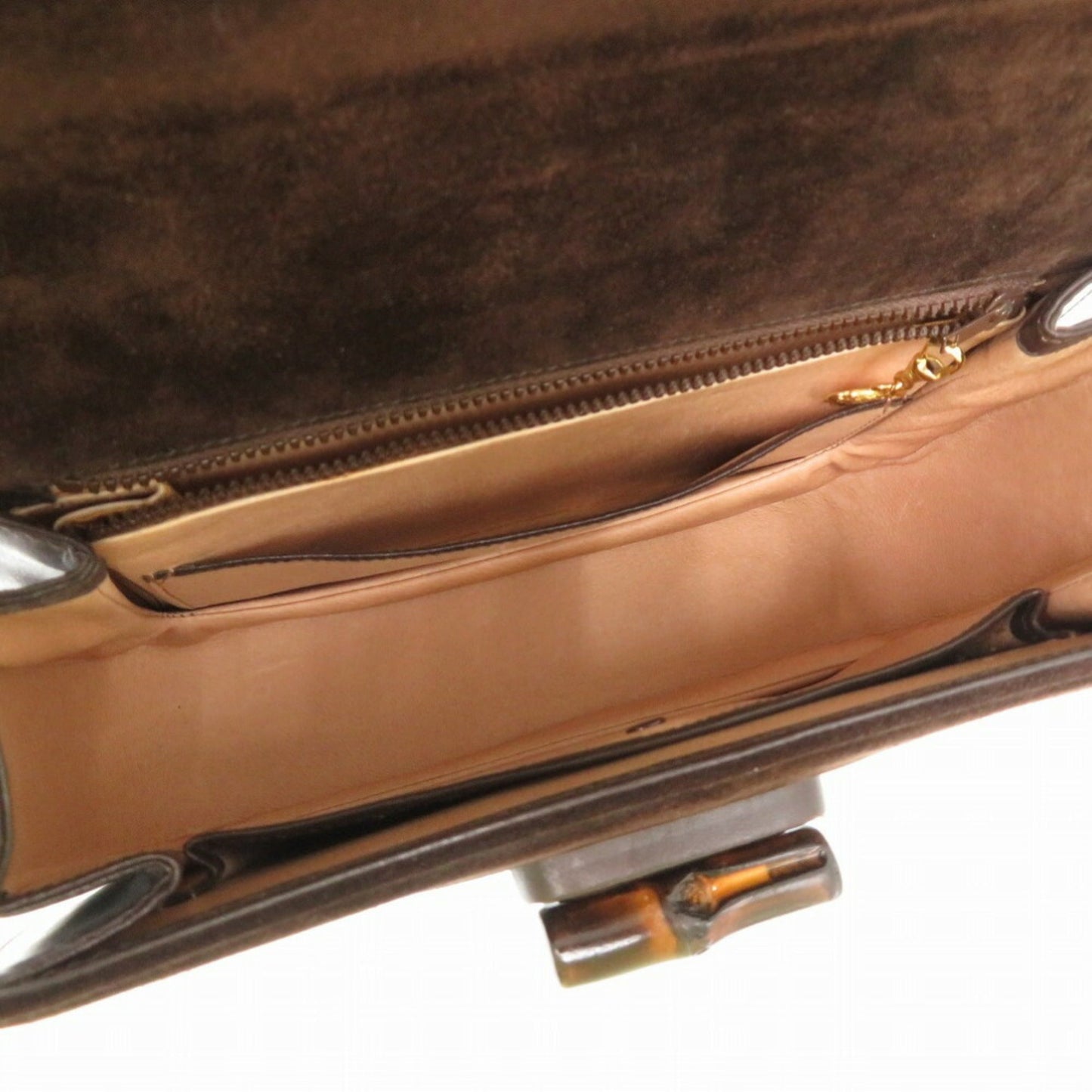 Gucci Bamboo Brown Leather Handbag