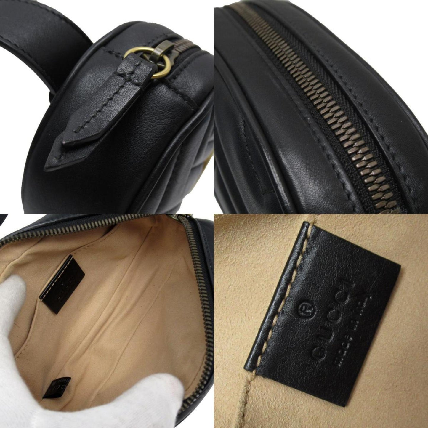 Gucci Black Leather Fanny Pack