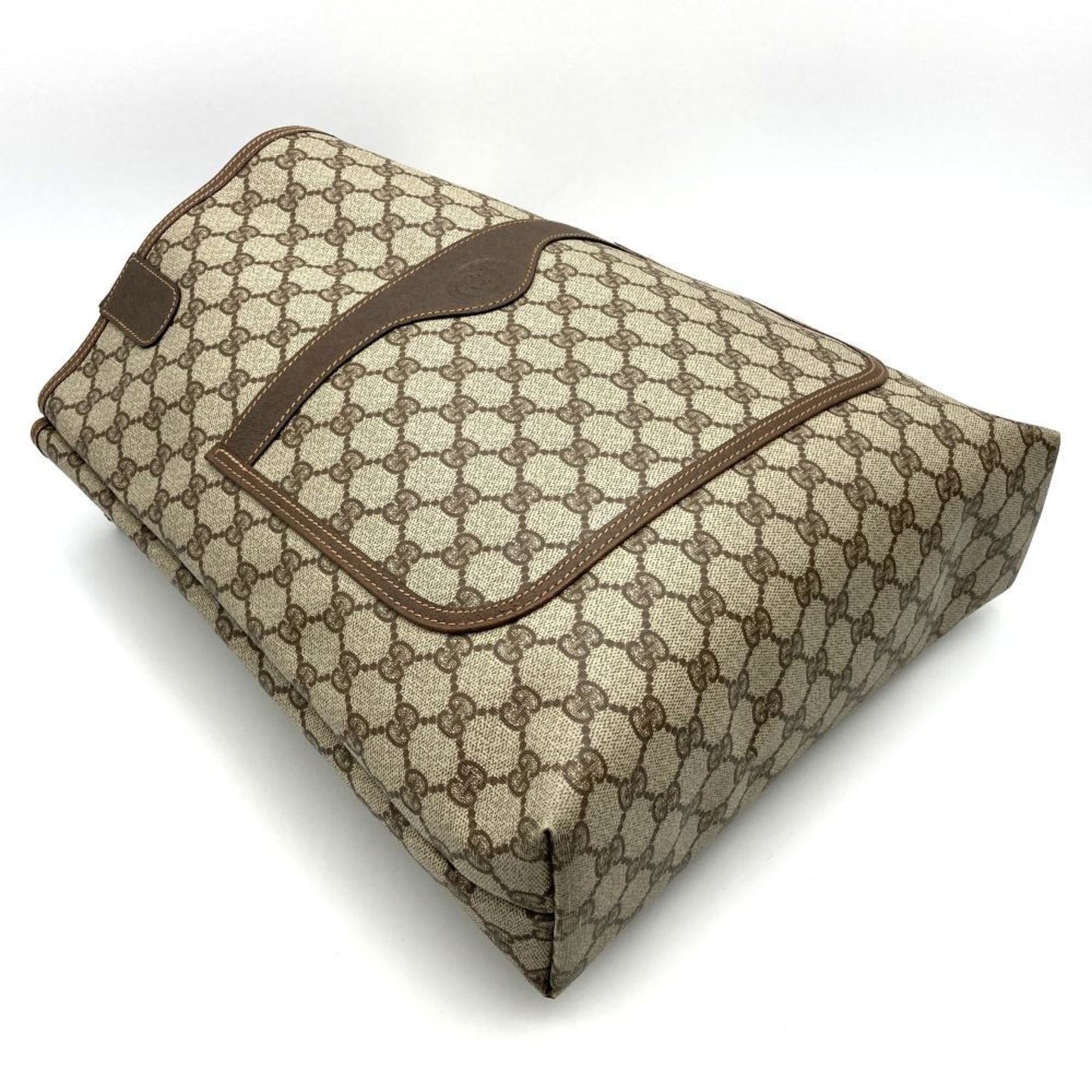 Gucci Sherry Line Brown Gg Supreme Leather Tote Bag
