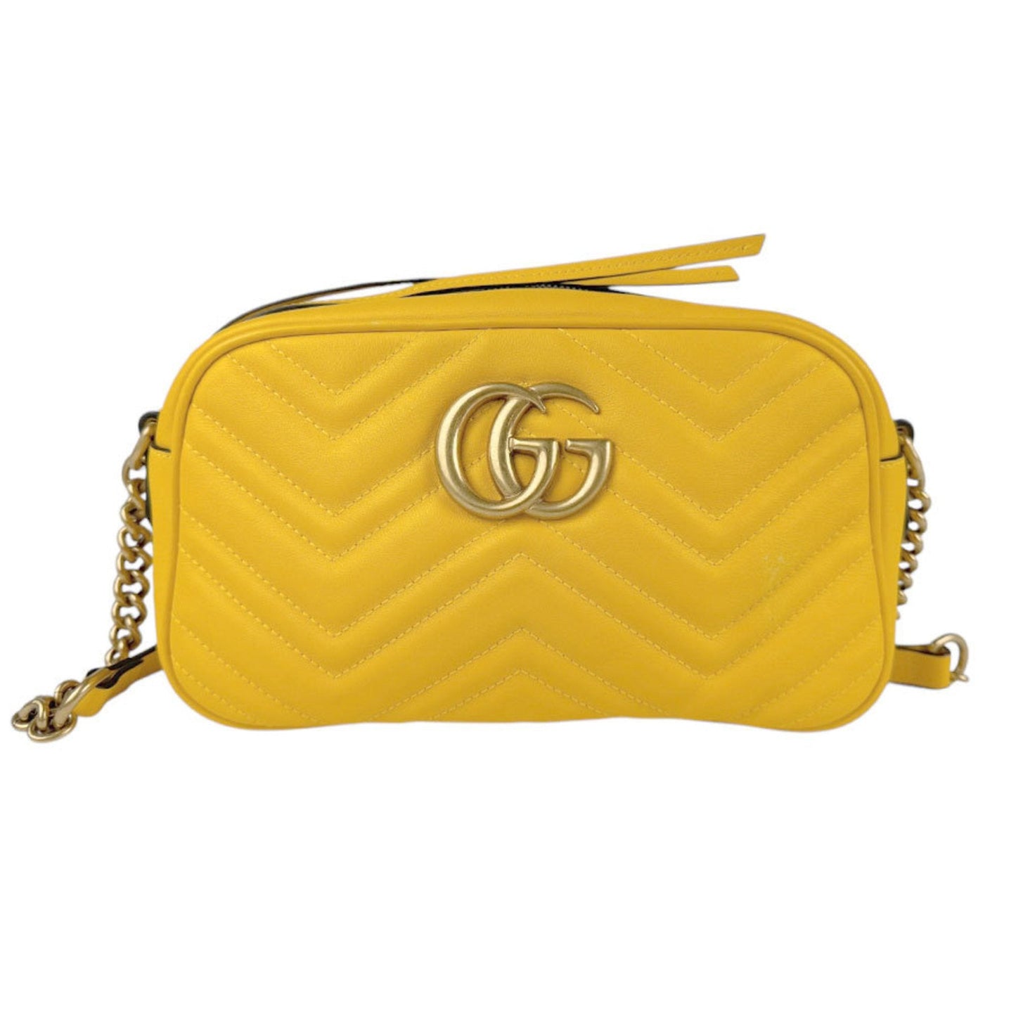 Gucci Yellow Leather Shoulder Bag