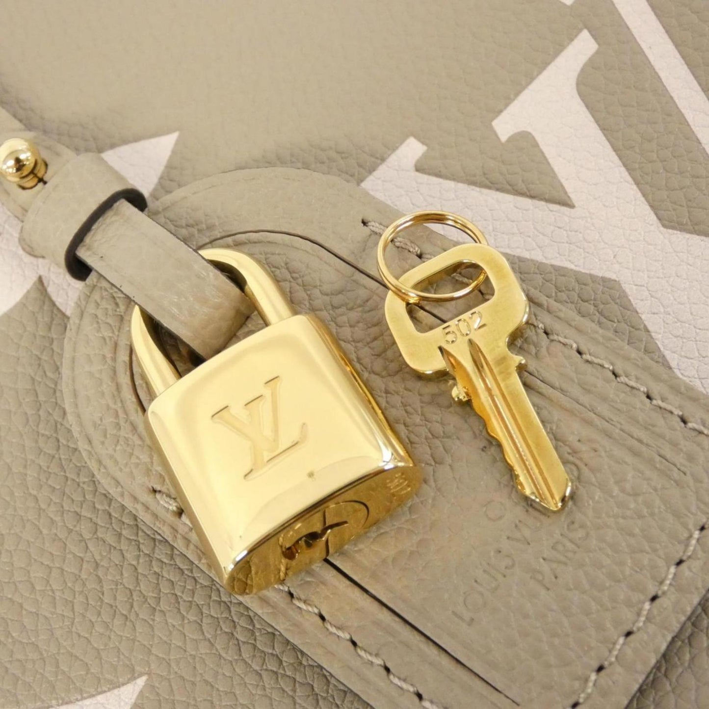 Louis Vuitton Cream Tourterelle Leather Handbag Shoulder Bag