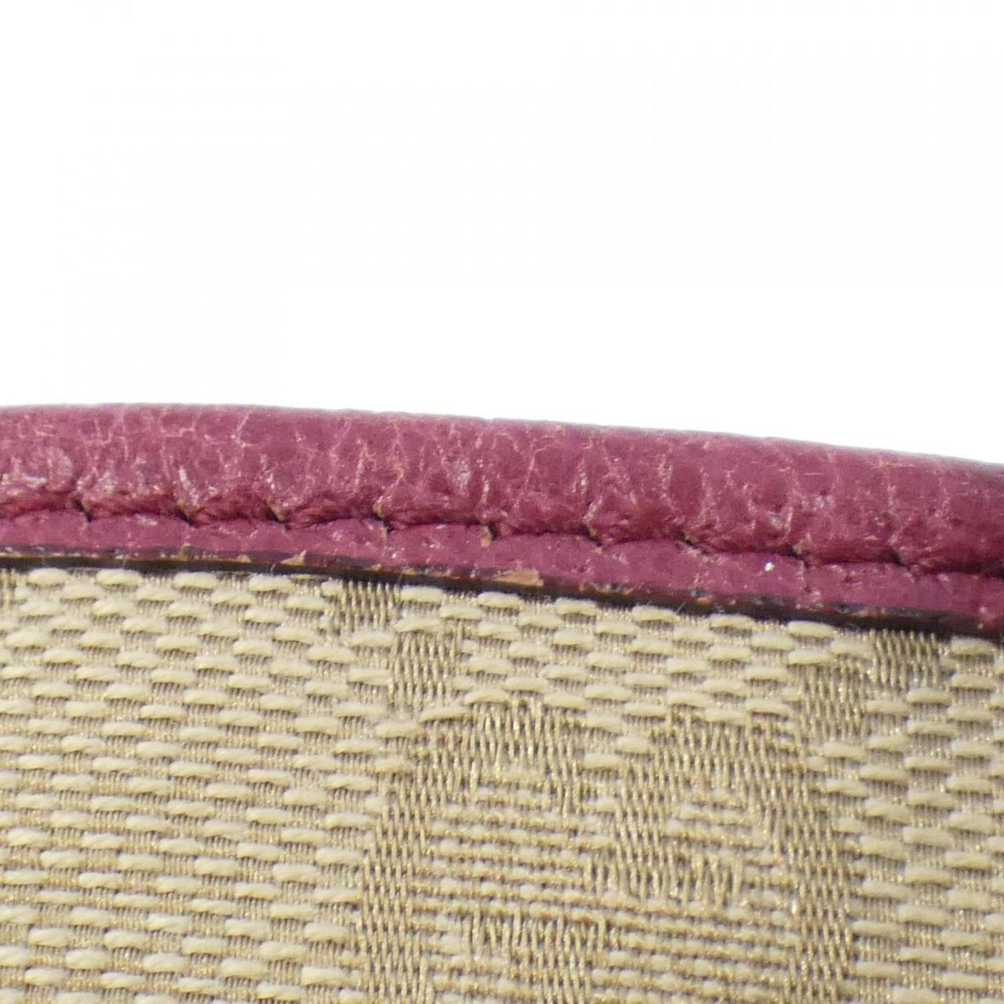 Gucci Beige Bordeaux Gg Canvas Leather Handbag