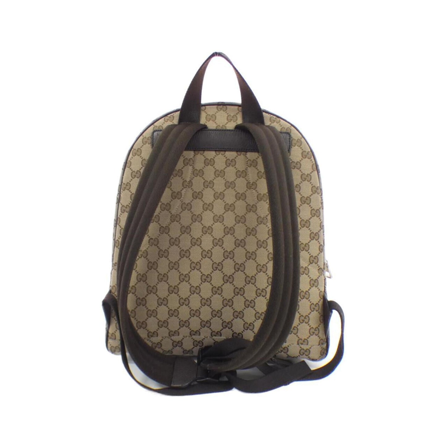 Gucci Beige Brown Gg Canvas Backpack